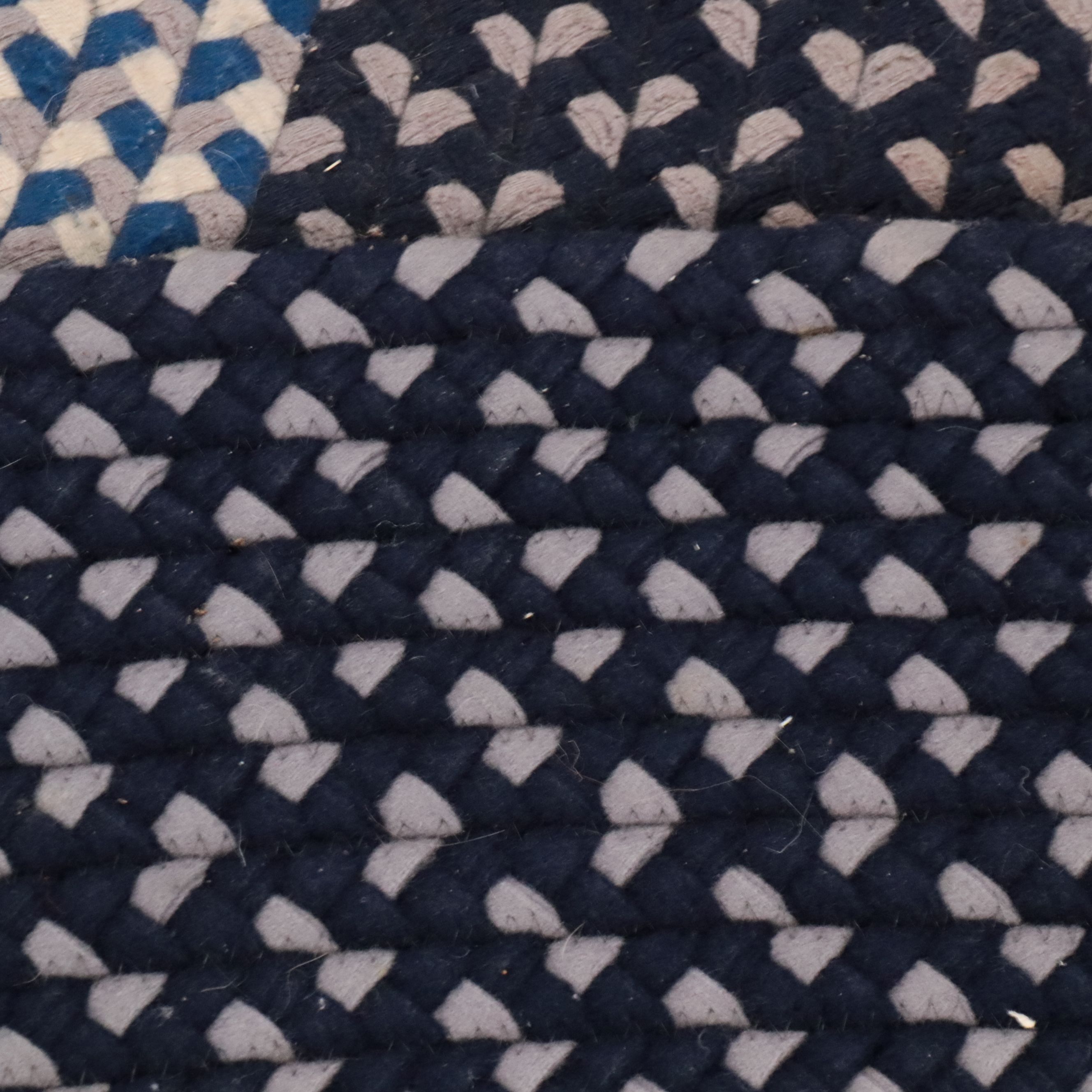 12'1 x 14'11 Oval Handmade Braided Room-Sized Rug