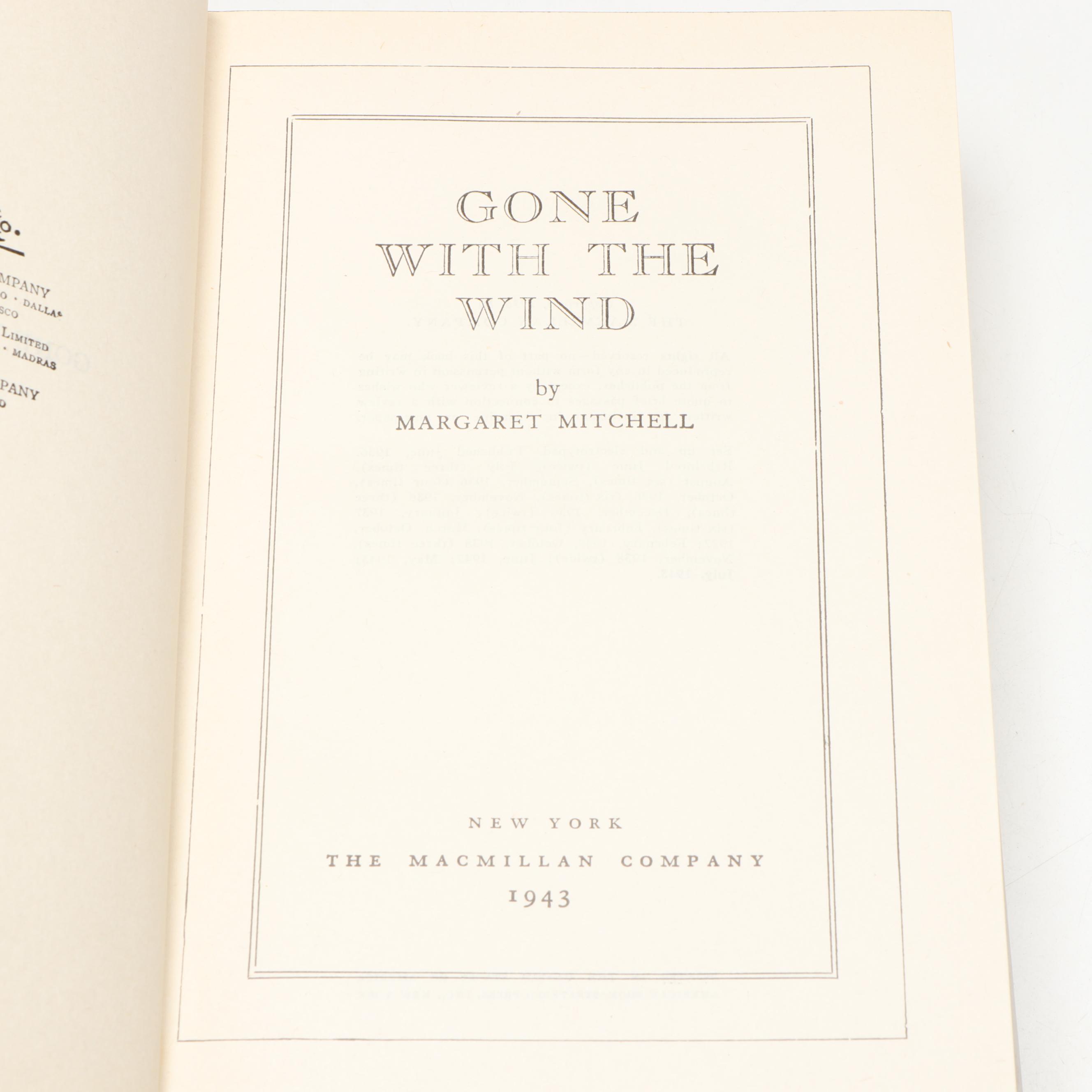 "Gone with the Wind" by Margaret Mitchell, 1943