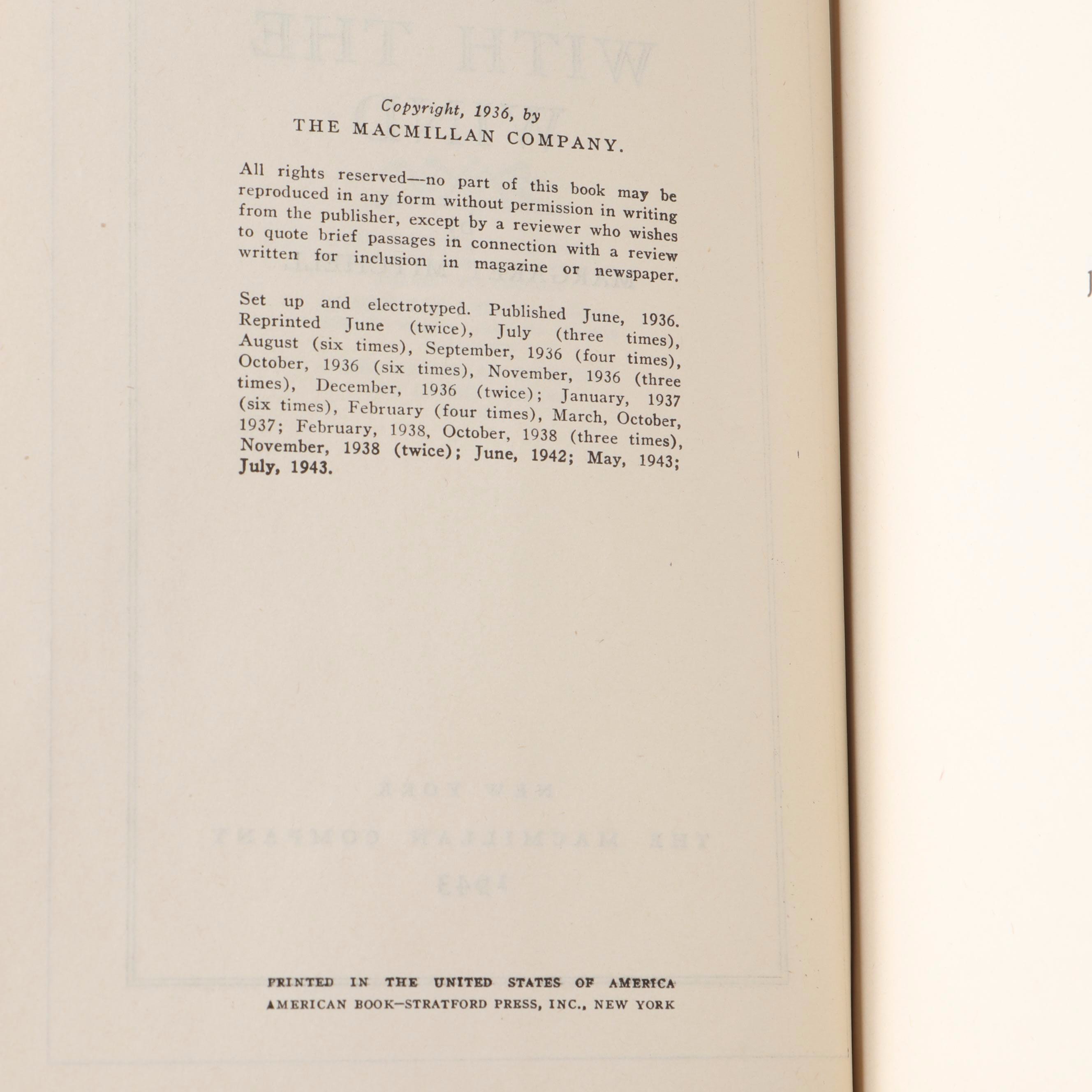 "Gone with the Wind" by Margaret Mitchell, 1943