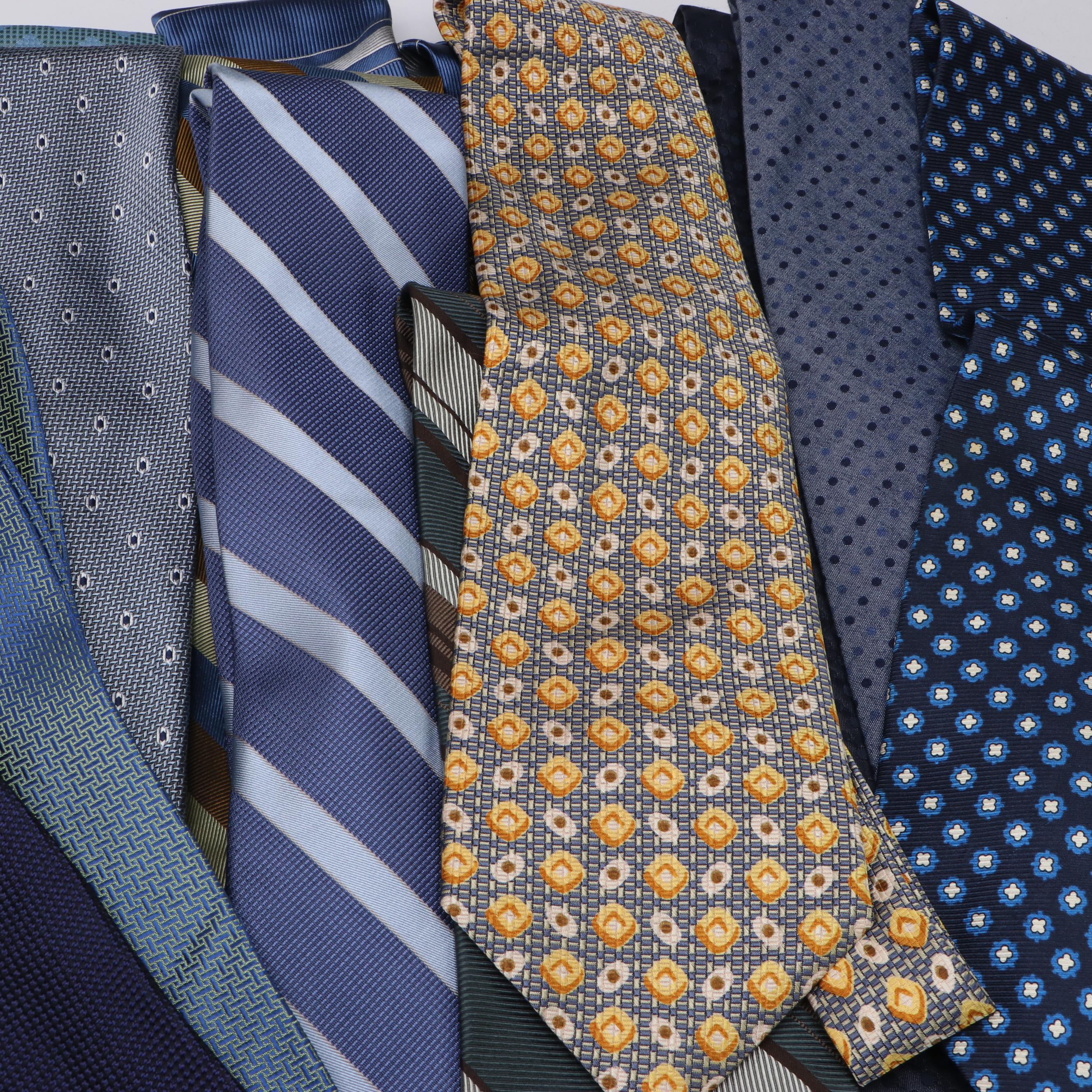 Assorted Patterned Silk, Wool and Other Neckties from Joseph Abboud, Gap & More
