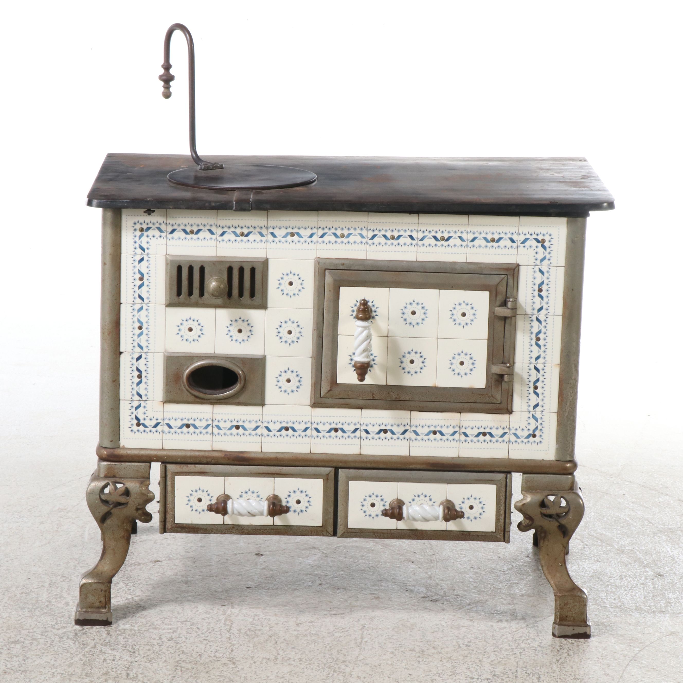 European Art Nouveau Style Tile Stove, Late 19th/ Early 20th Century