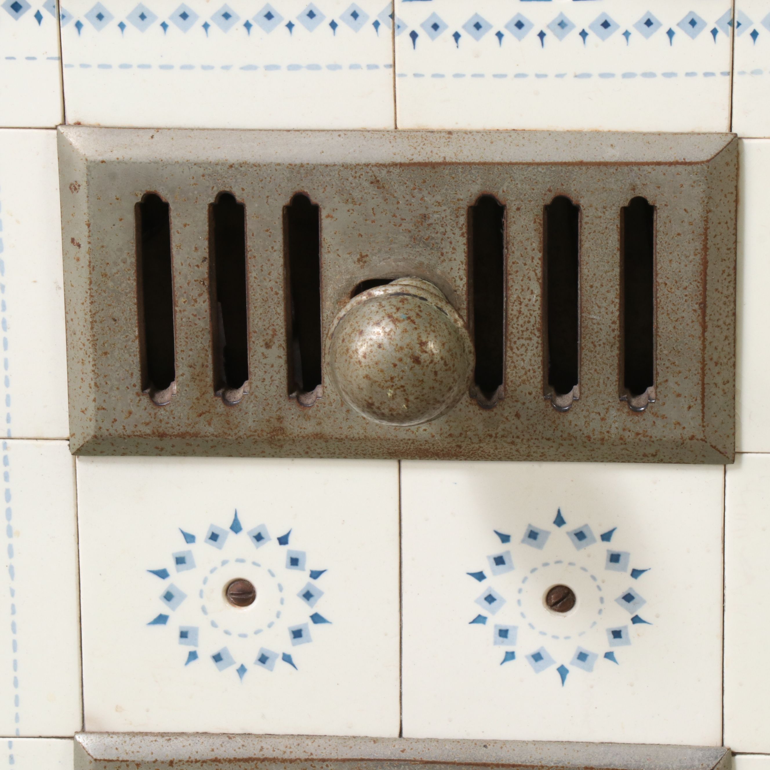 European Art Nouveau Style Tile Stove, Late 19th/ Early 20th Century
