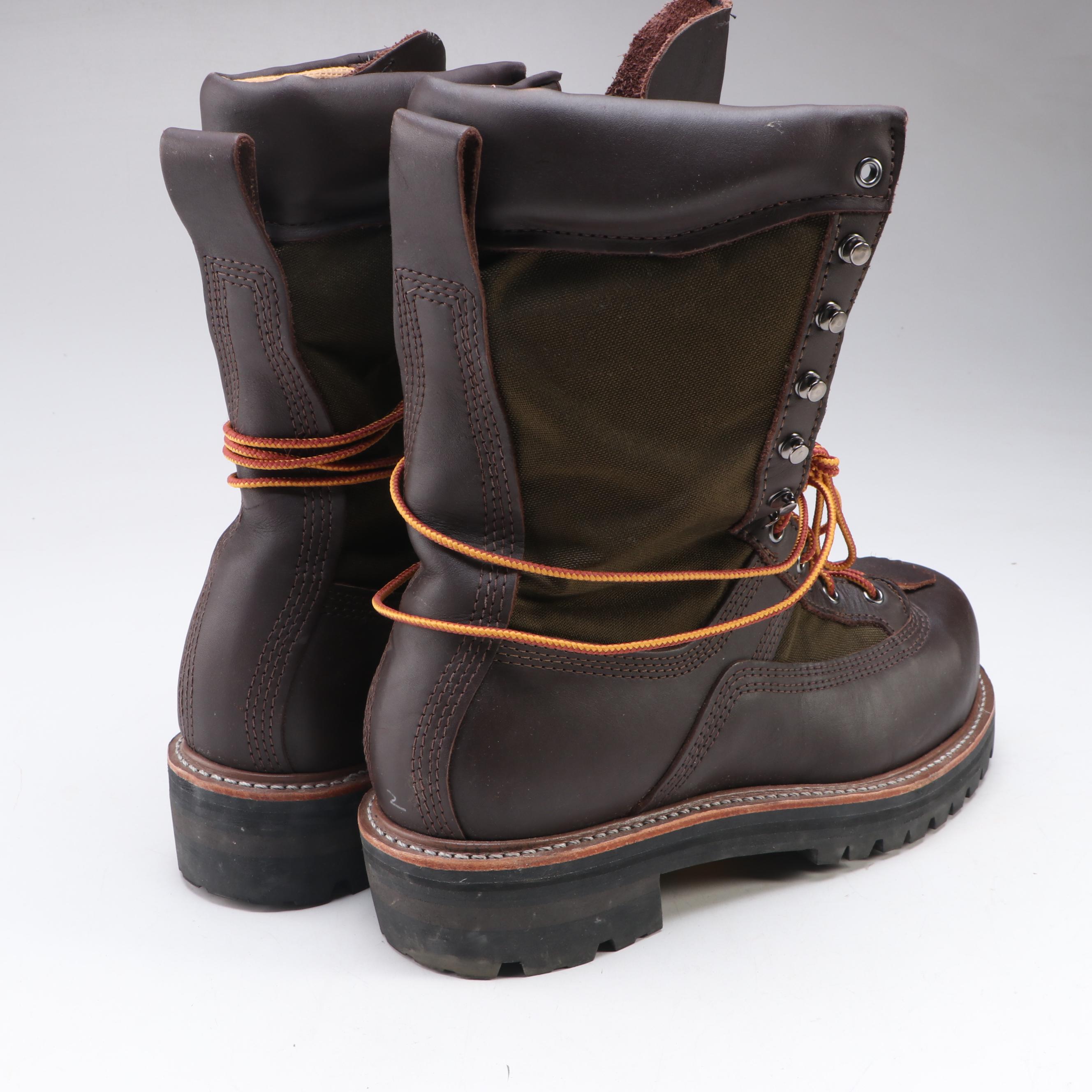 Hoffman Lineman Composite Toe Powerline Boots in Brown Leather