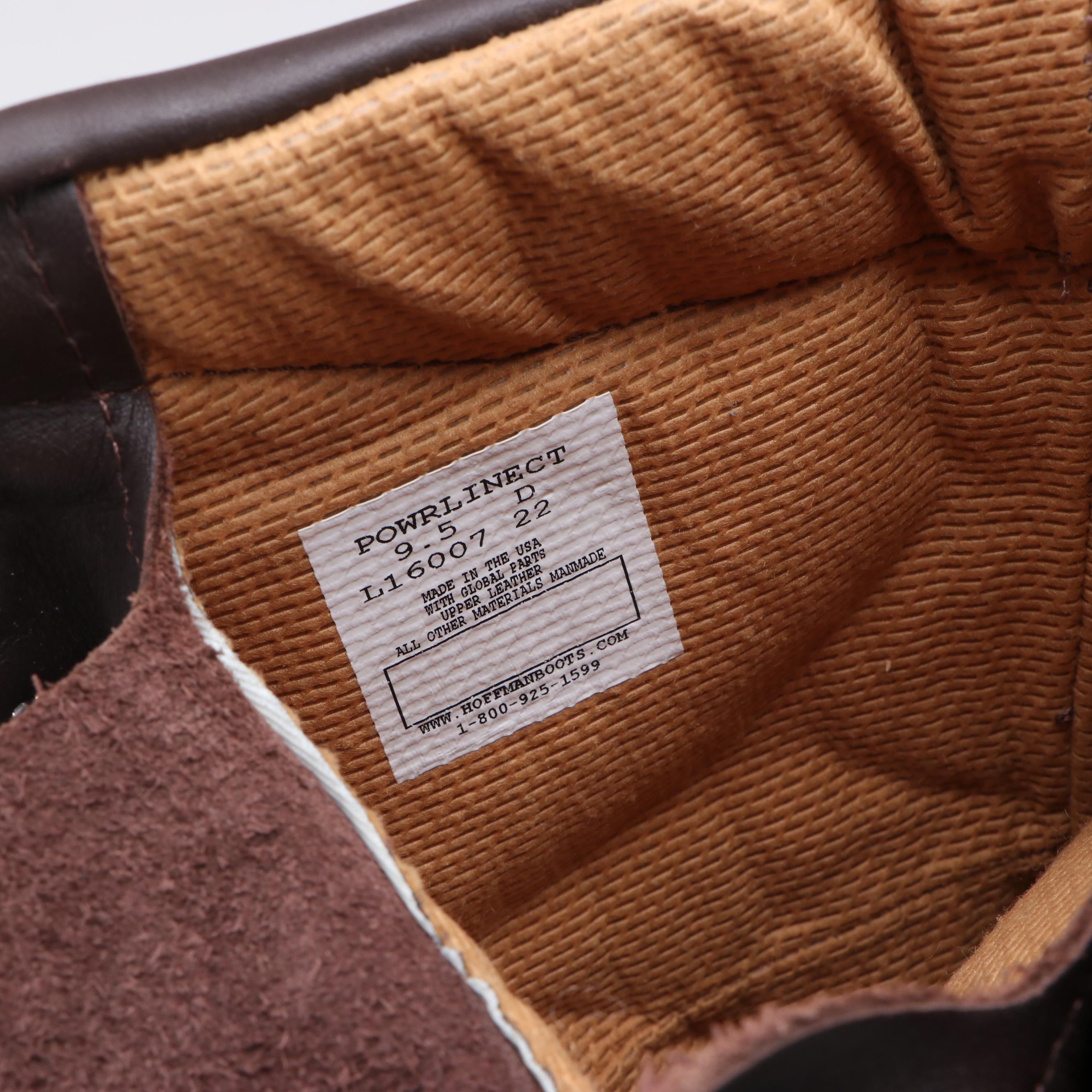 Hoffman Lineman Composite Toe Powerline Boots in Brown Leather