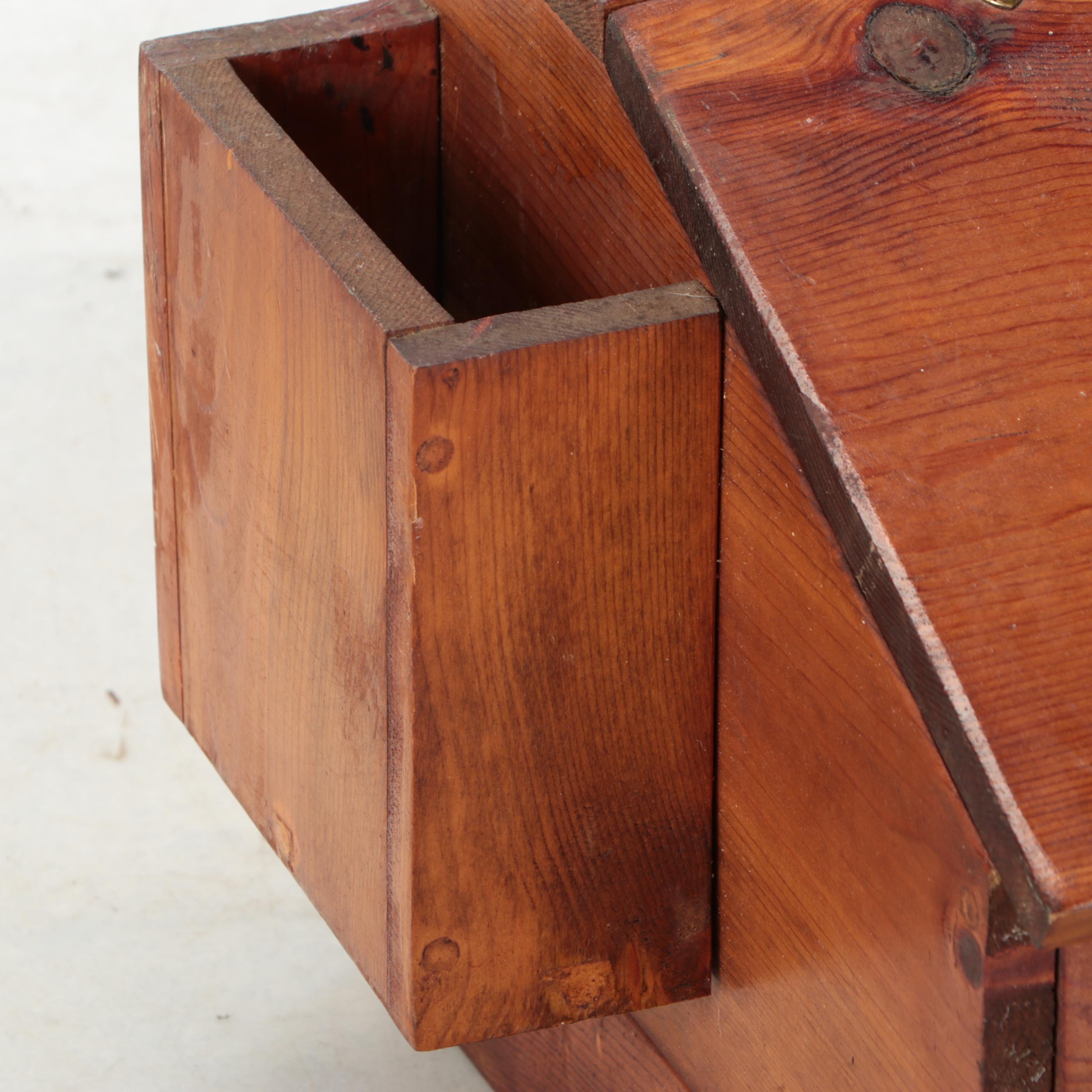 Slotted Wood Writing Chest