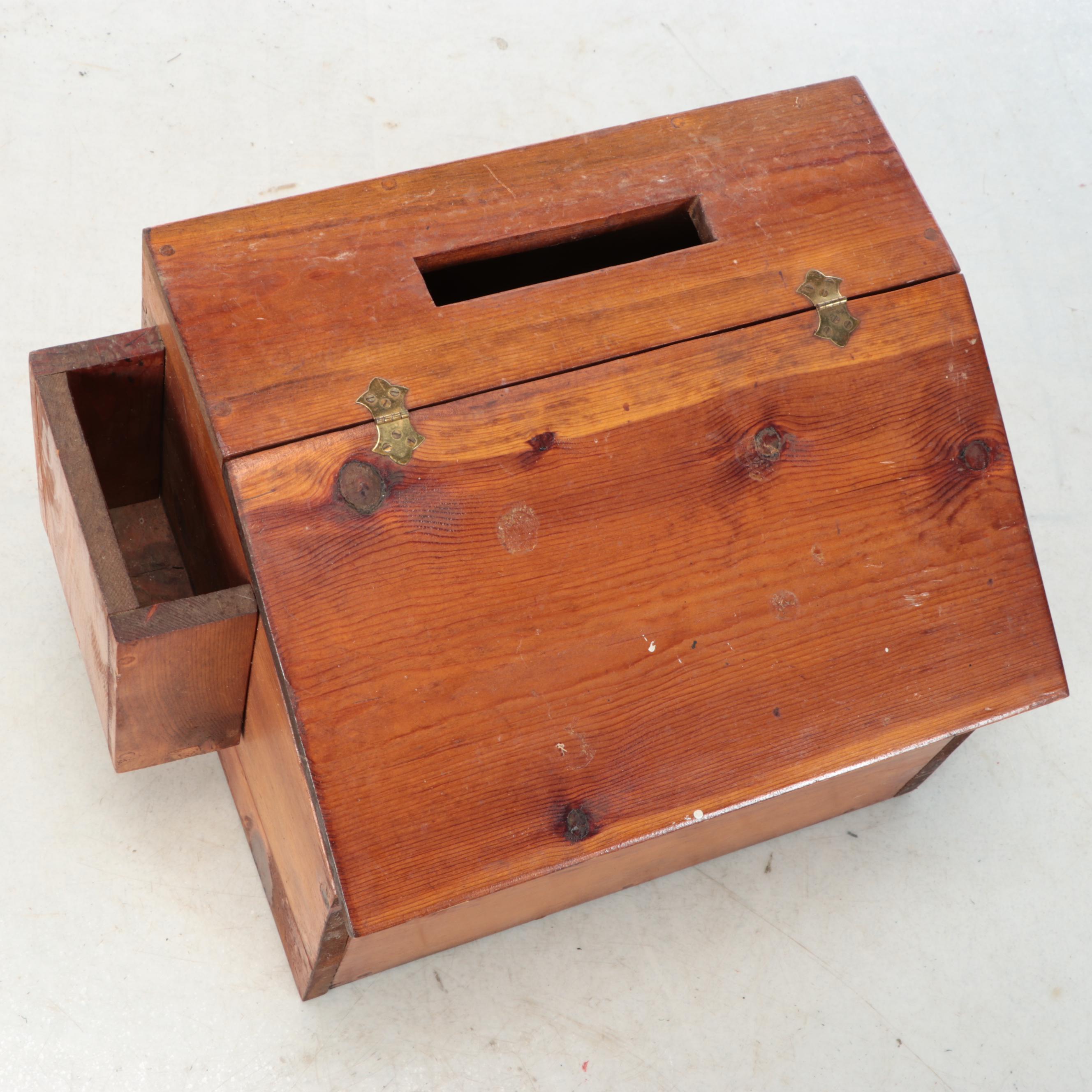 Slotted Wood Writing Chest