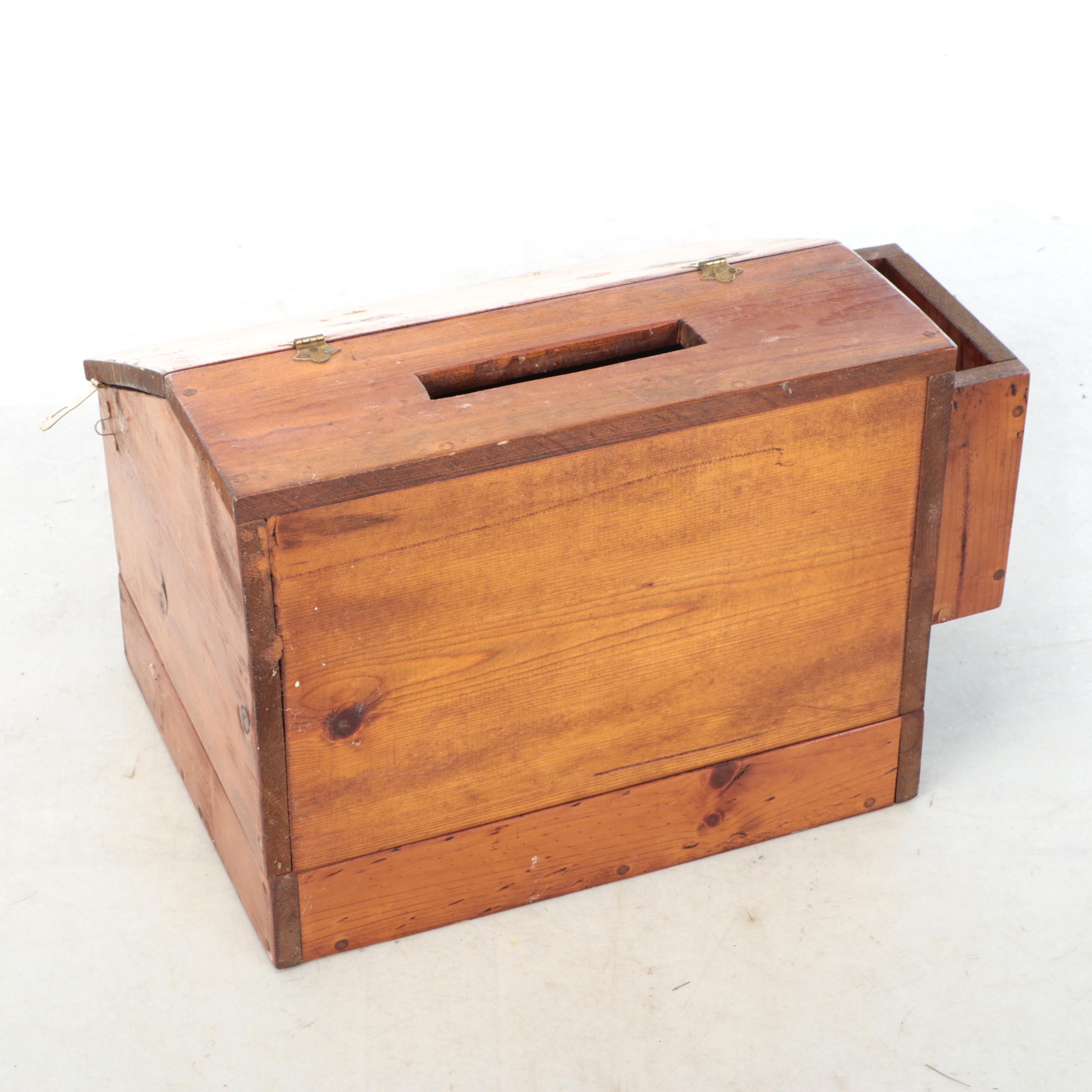 Slotted Wood Writing Chest