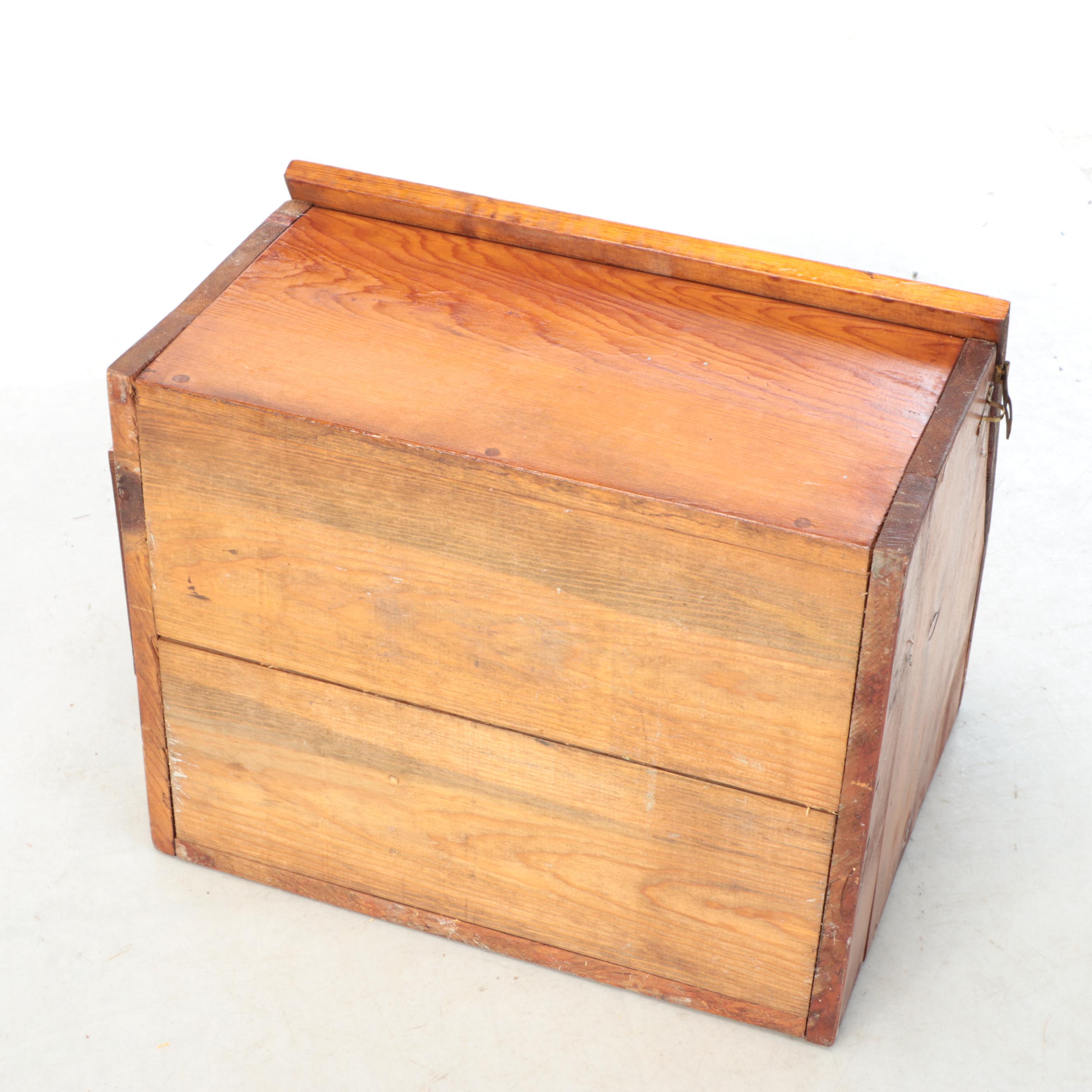 Slotted Wood Writing Chest