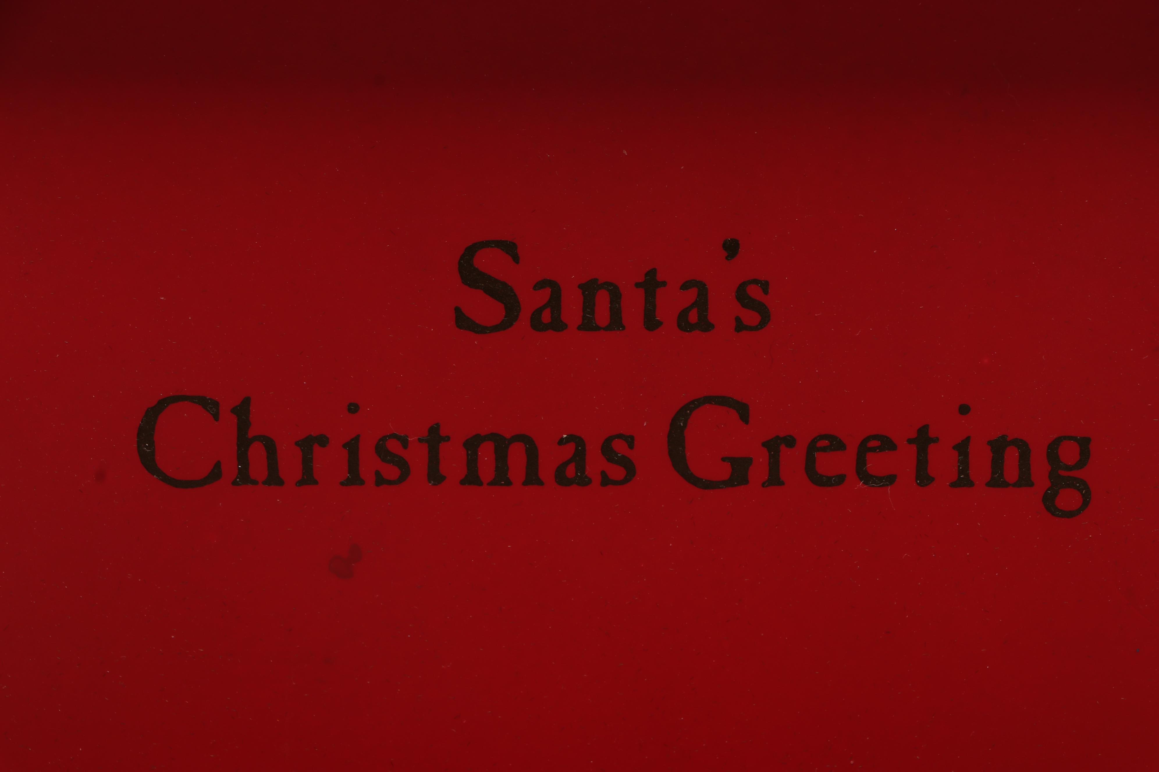 Jim Shore "Santa's Christmas Greeting" Folk Art Carved Wood Box