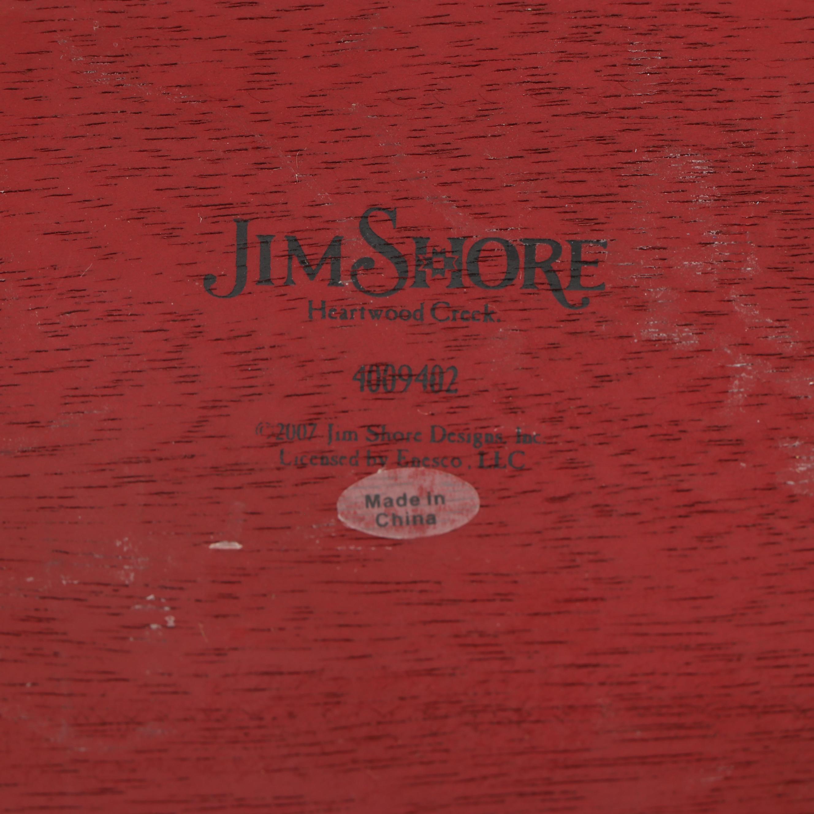 Jim Shore "Santa's Christmas Greeting" Folk Art Carved Wood Box