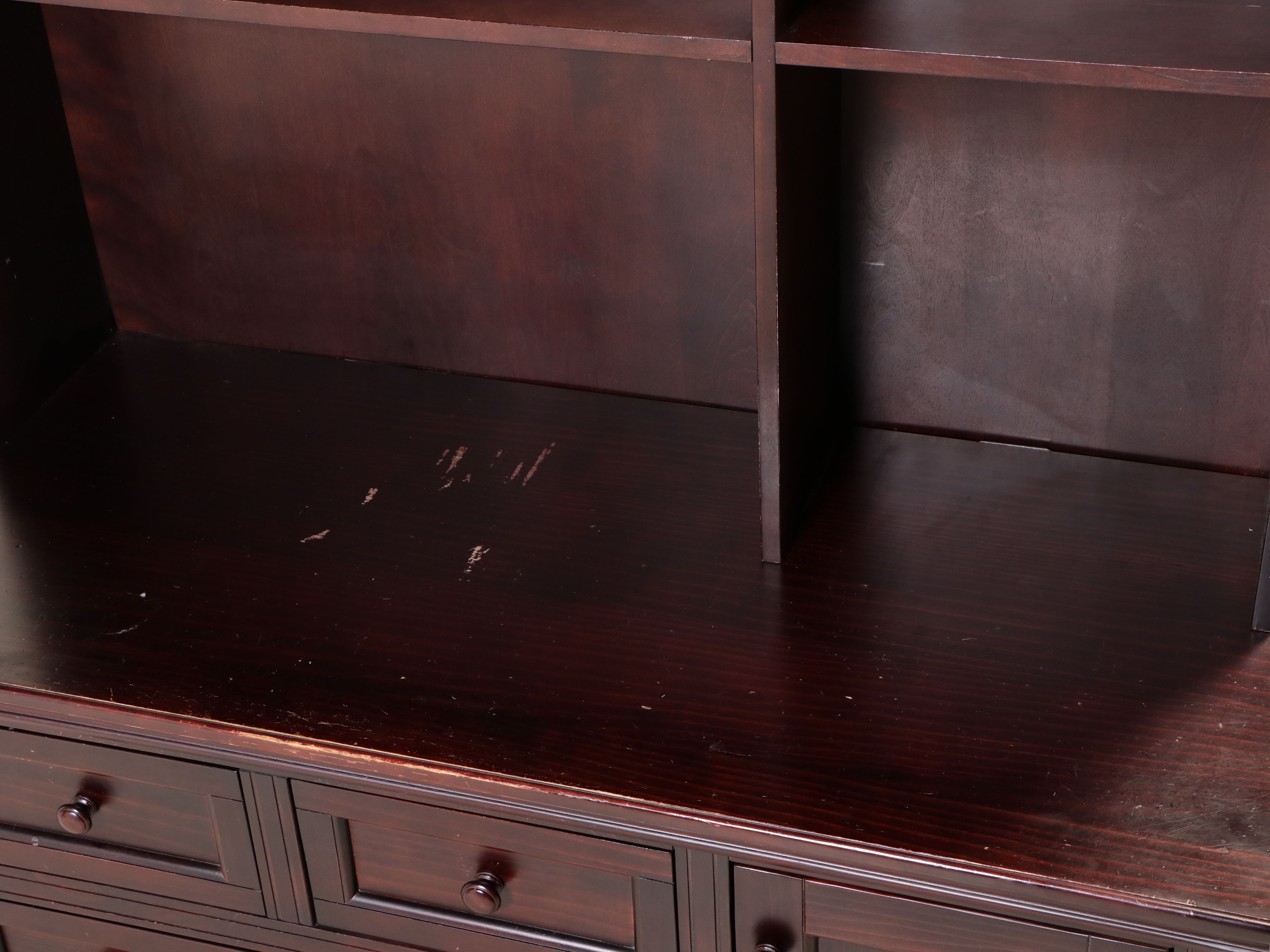 Baby Appleseed Shaker Style Walnut Finish Bookcase Cabinet