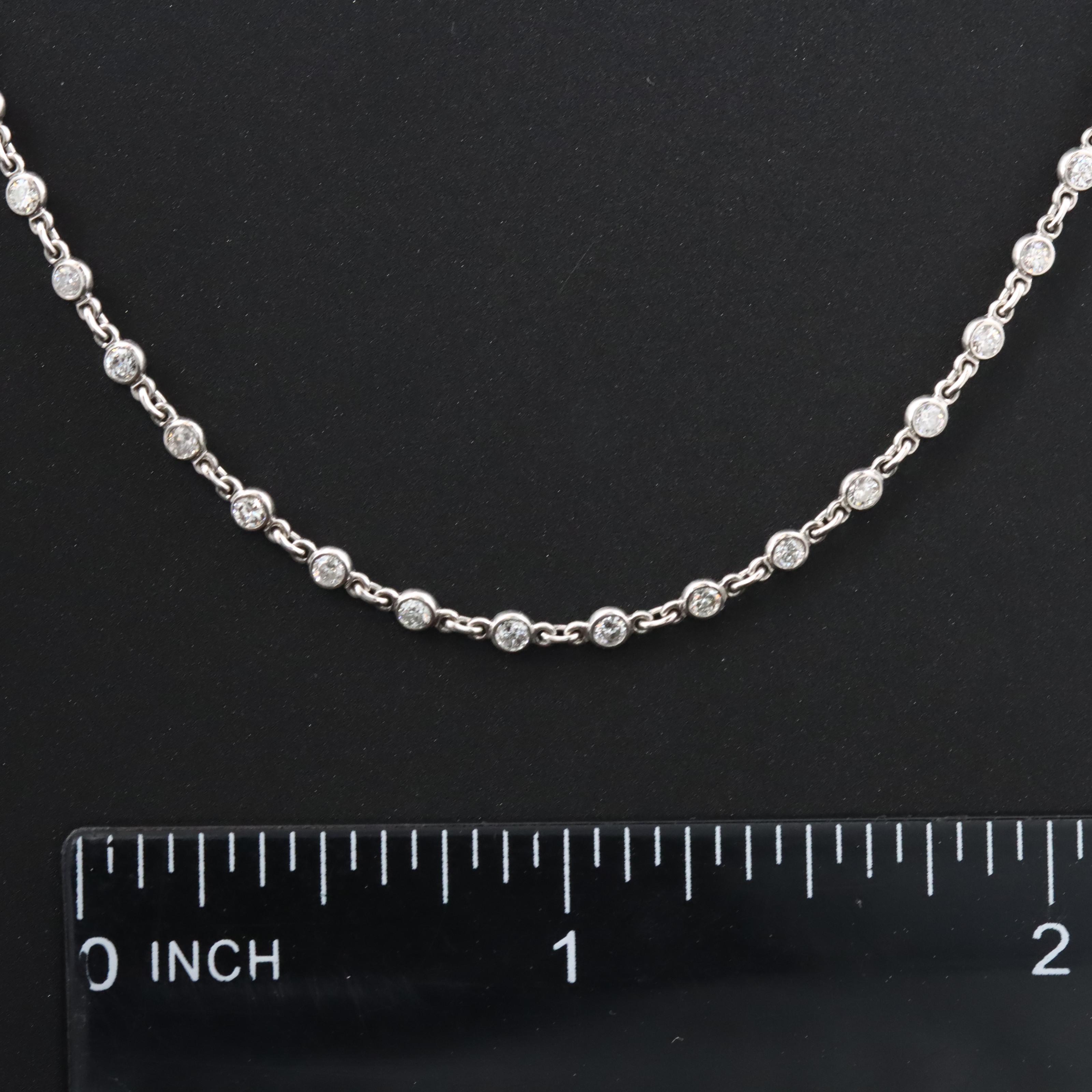 Platinum 2.29 CTW Diamond Rivière Necklace
