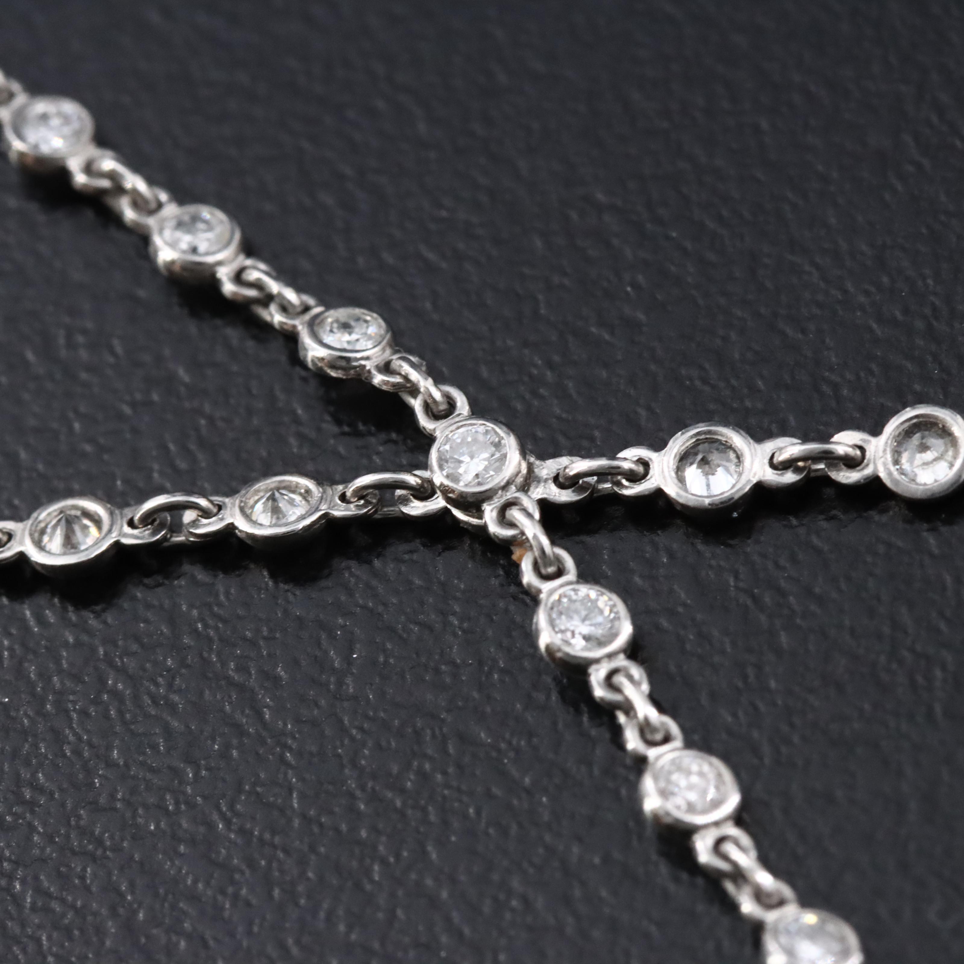 Platinum 2.29 CTW Diamond Rivière Necklace