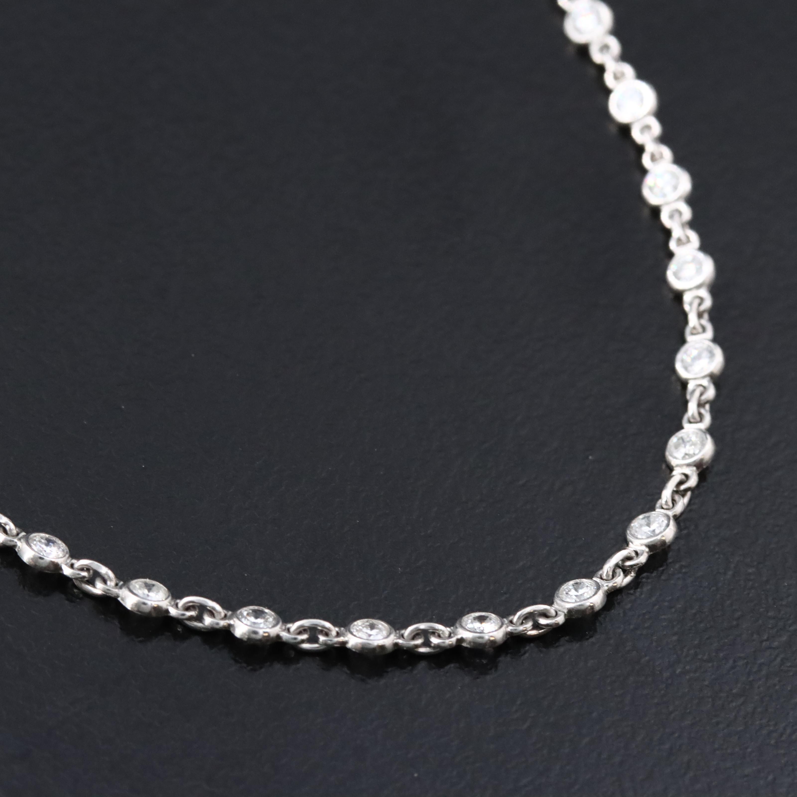Platinum 2.29 CTW Diamond Rivière Necklace