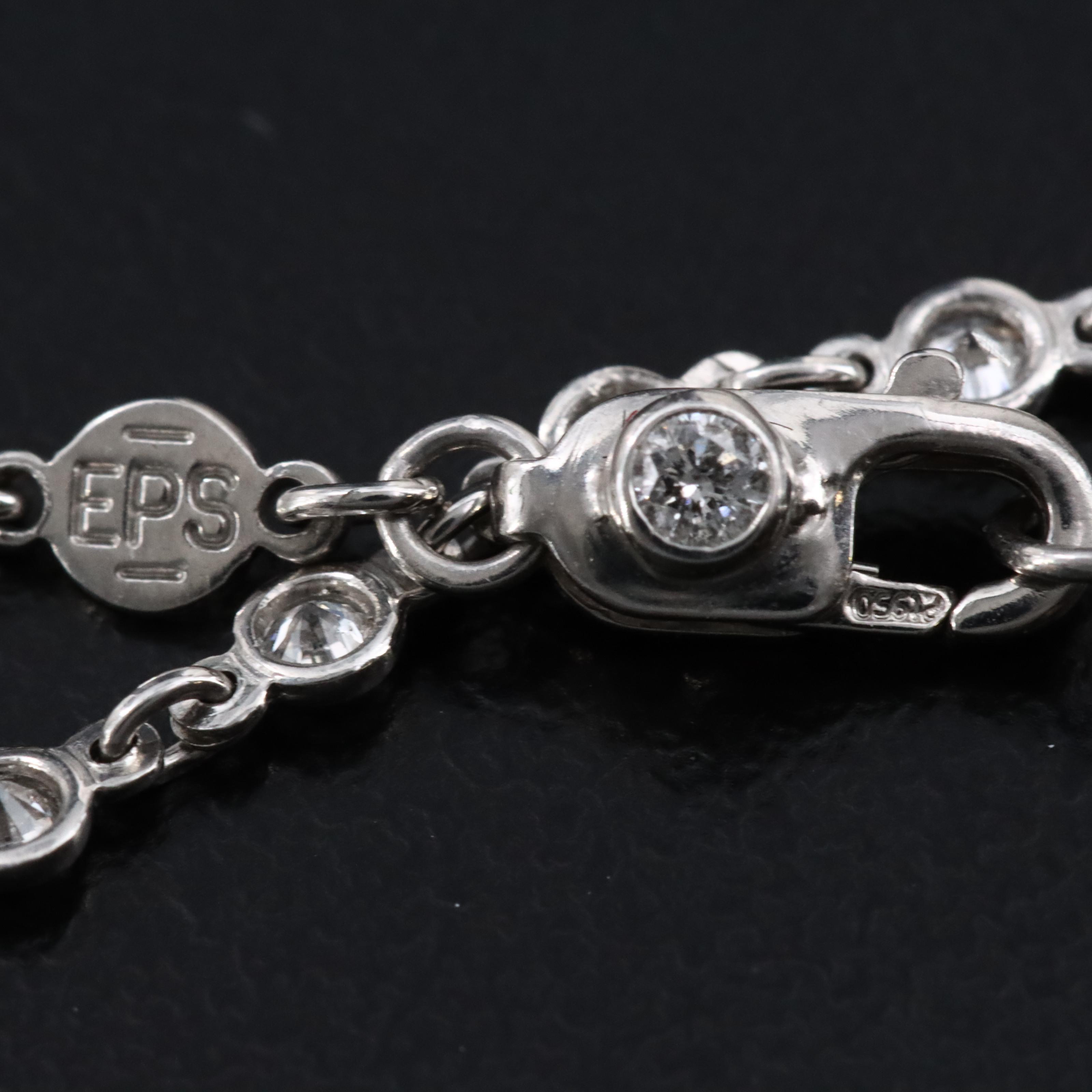 Platinum 2.29 CTW Diamond Rivière Necklace