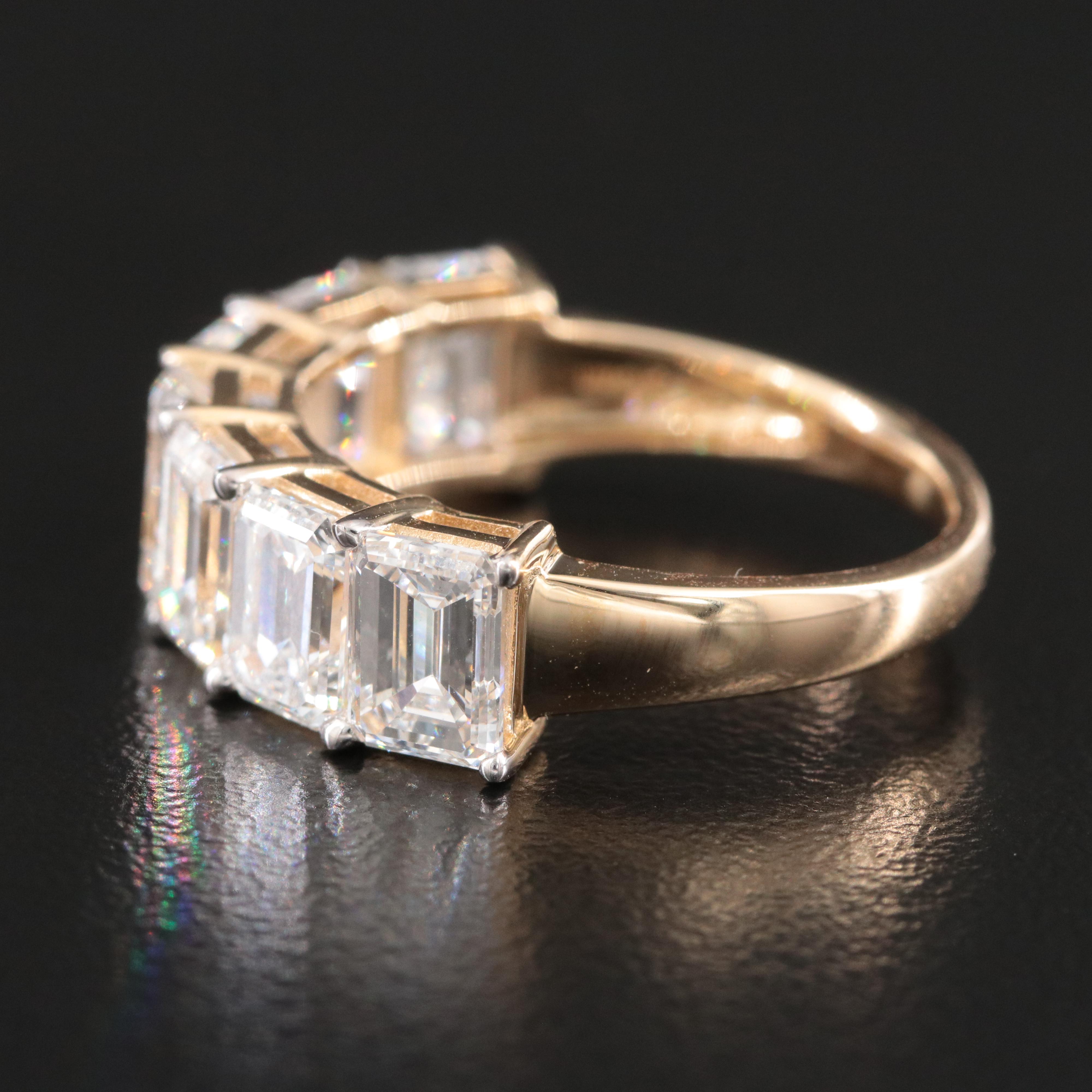 14K 4.87 CTW Lab Grown Diamond Ring
