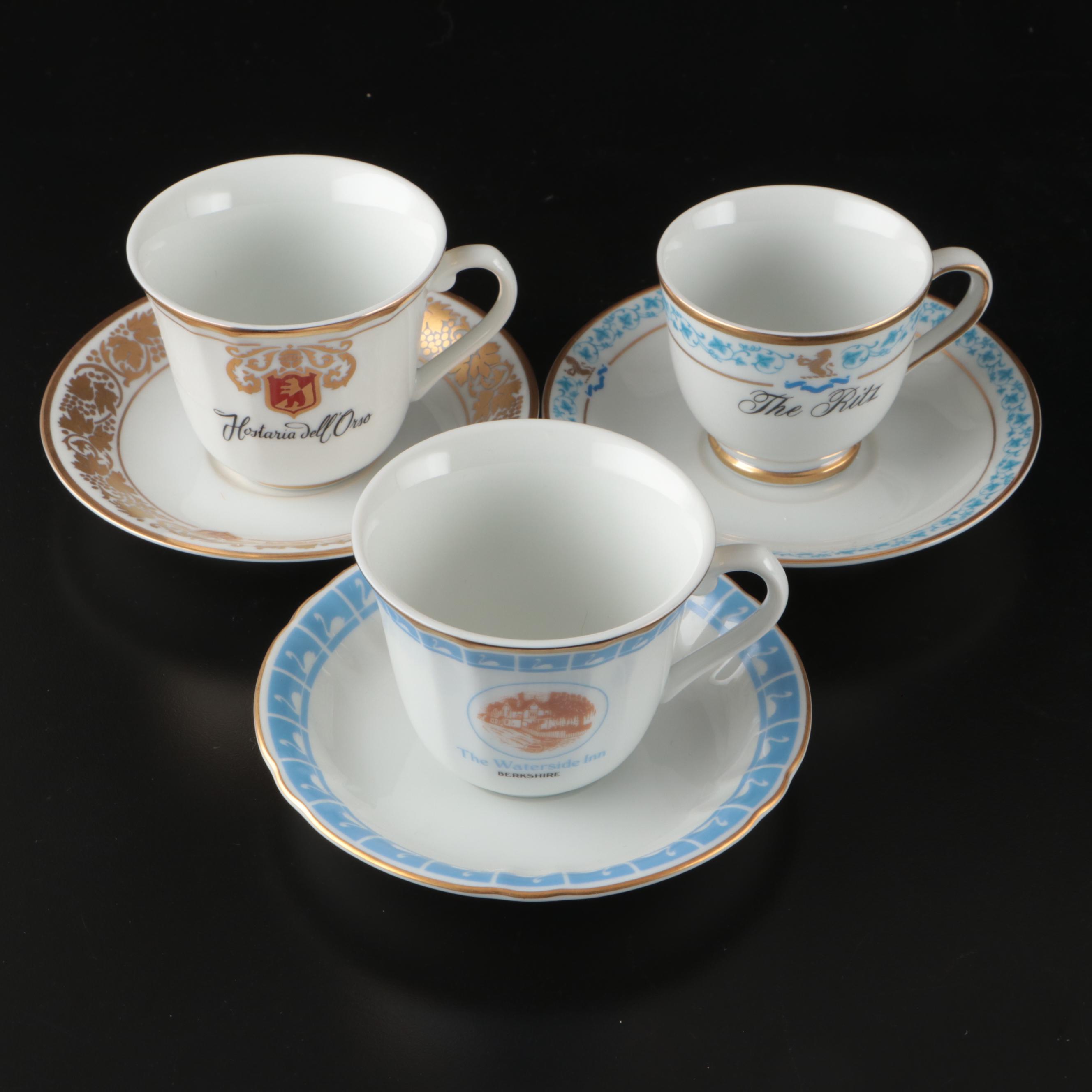 Franklin Mint "World's Greatest Restaurants Collection" Demitasse Cups