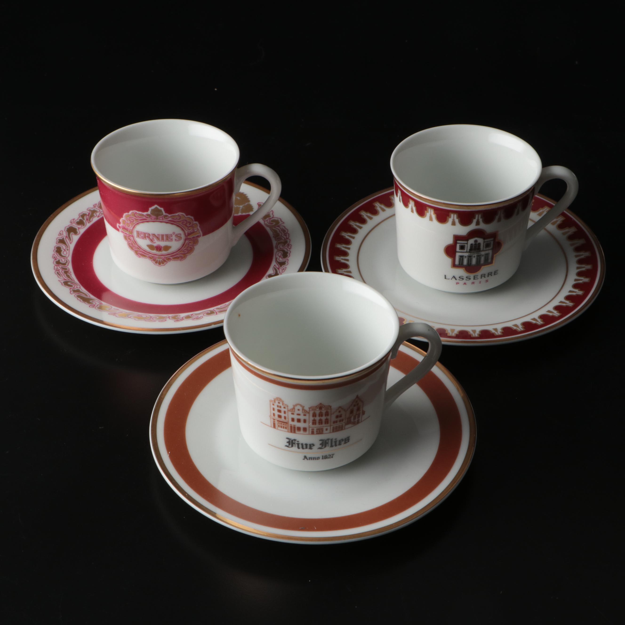 Franklin Mint "World's Greatest Restaurants Collection" Demitasse Cups