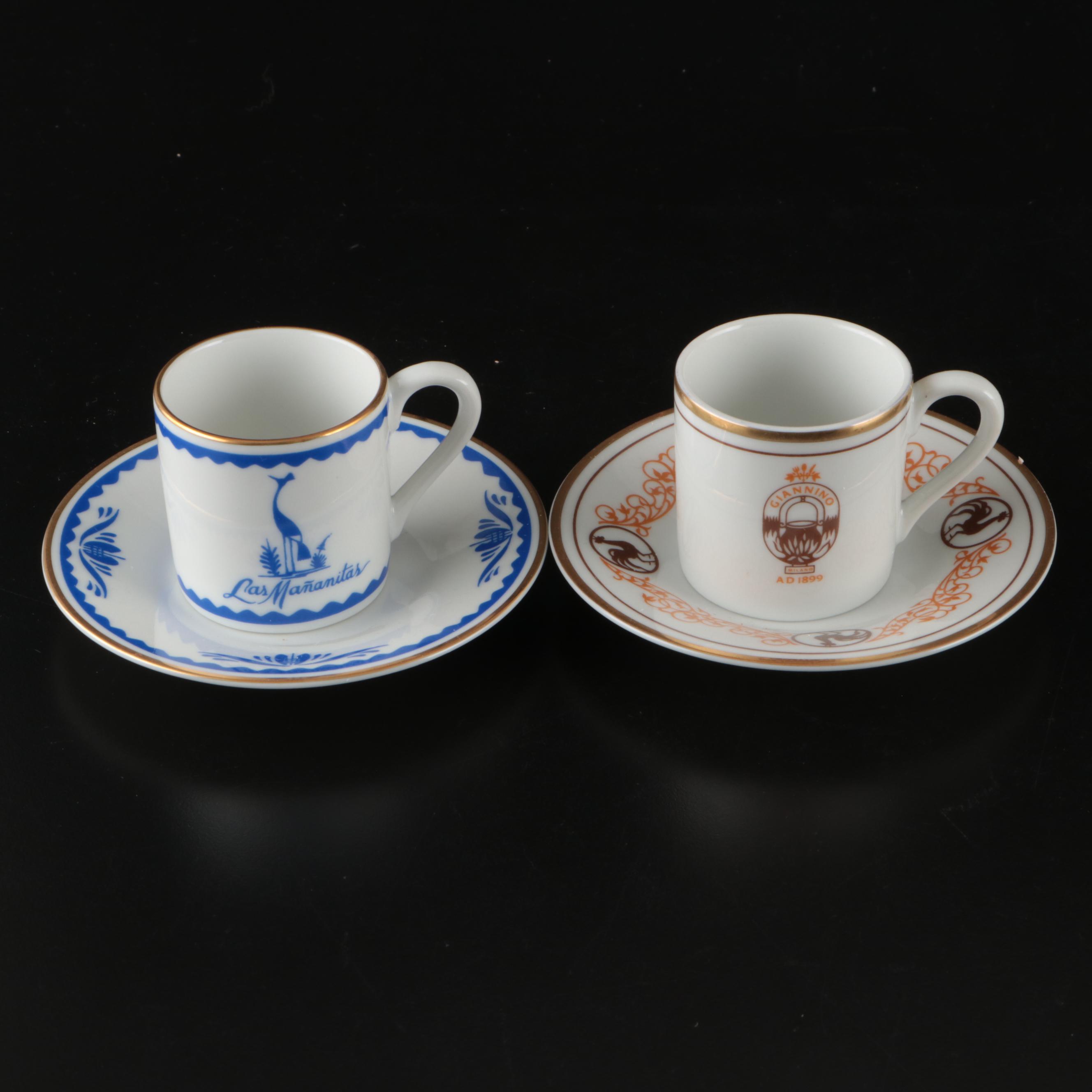 Franklin Mint "World's Greatest Restaurants Collection" Demitasse Cups