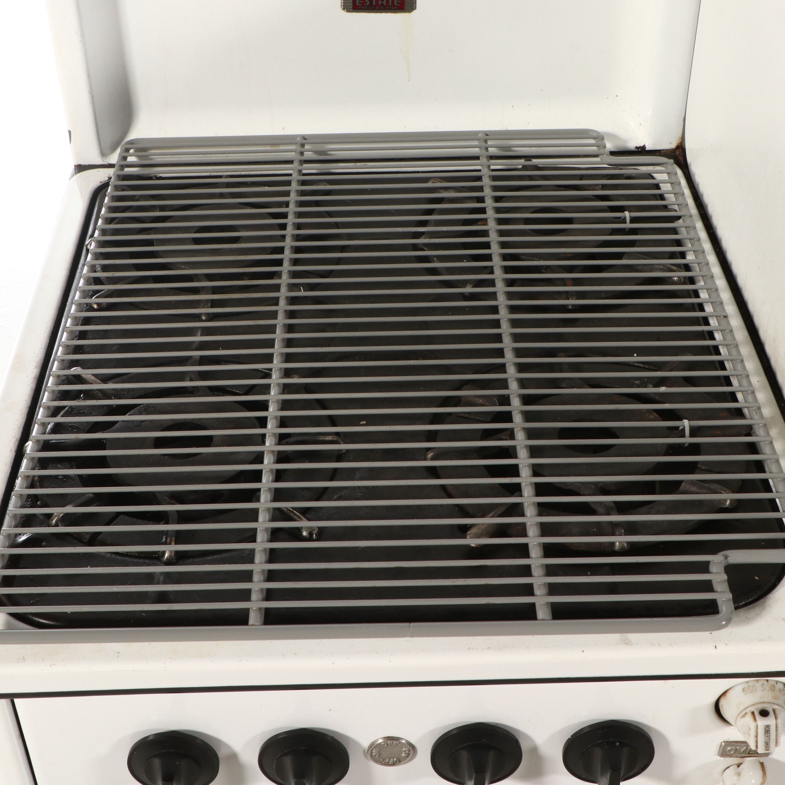 Estate Art Deco Enameled Steel Gas Stove, Early to Mid 20th-Century