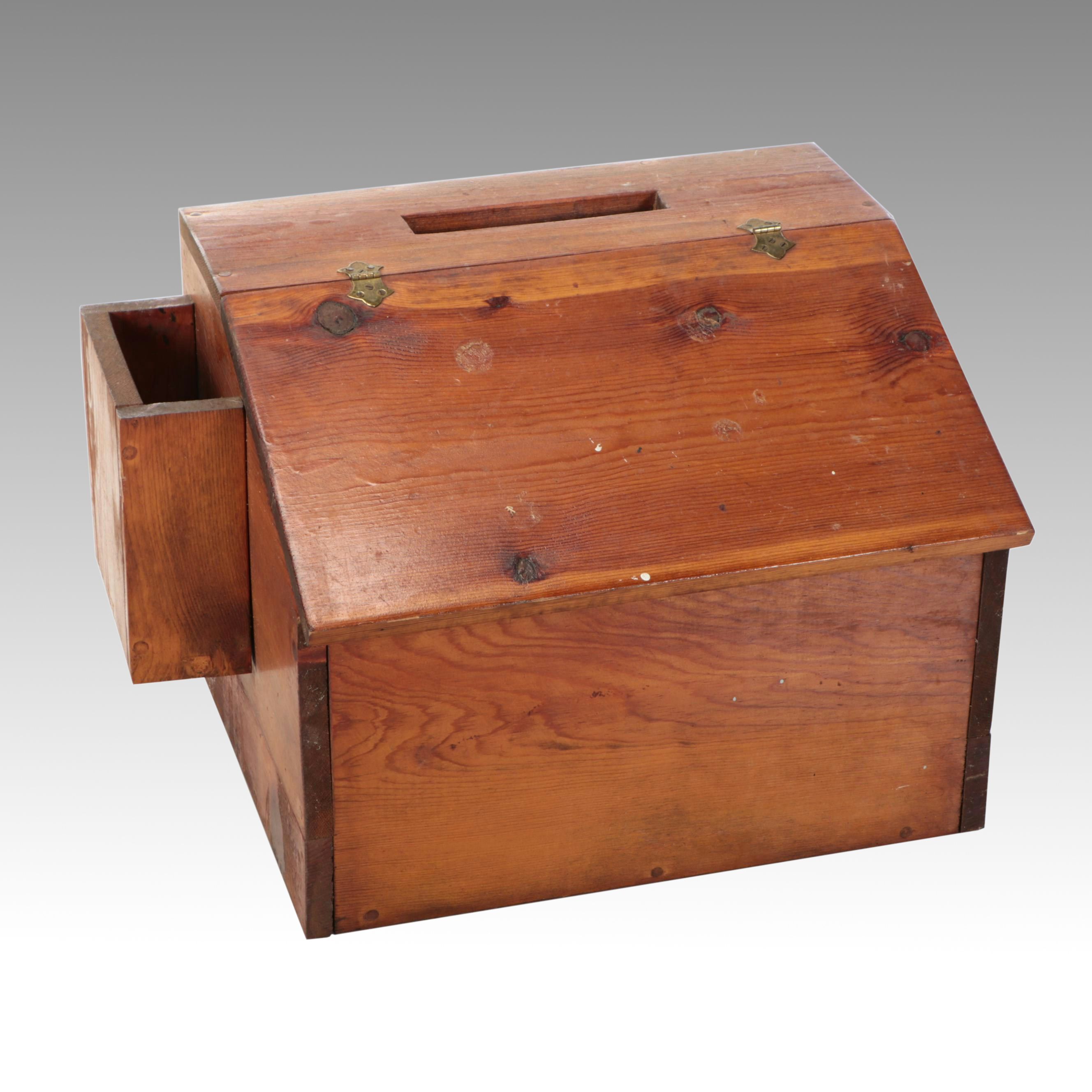 Slotted Wood Writing Chest