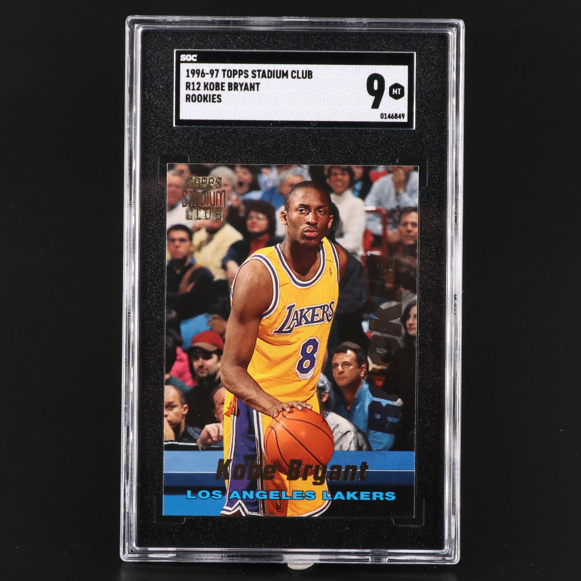 1996-97 Stadium Club Kobe Bryant Rookie Basketball Card Graded SGC 9