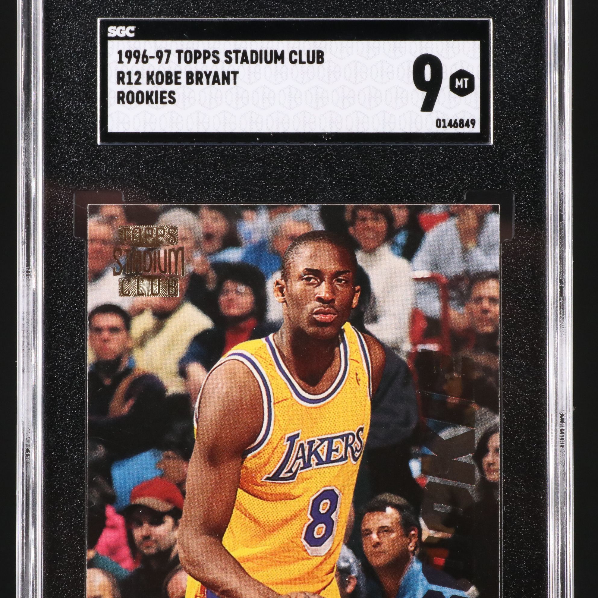 1996-97 Stadium Club Kobe Bryant Rookie Basketball Card Graded SGC 9