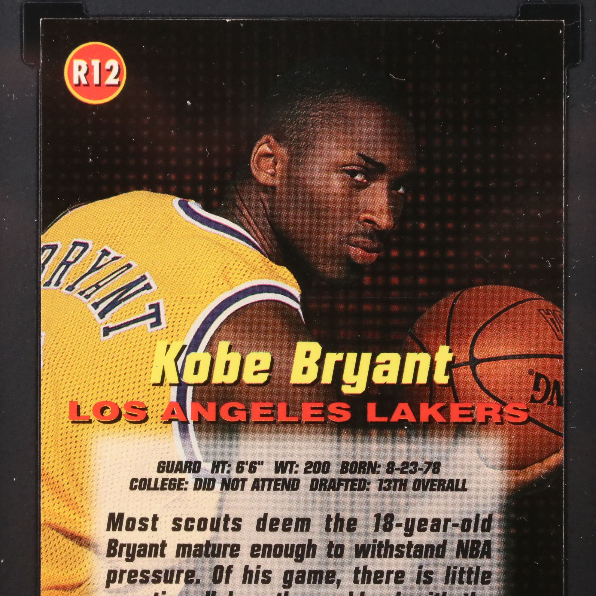 1996-97 Stadium Club Kobe Bryant Rookie Basketball Card Graded SGC 9