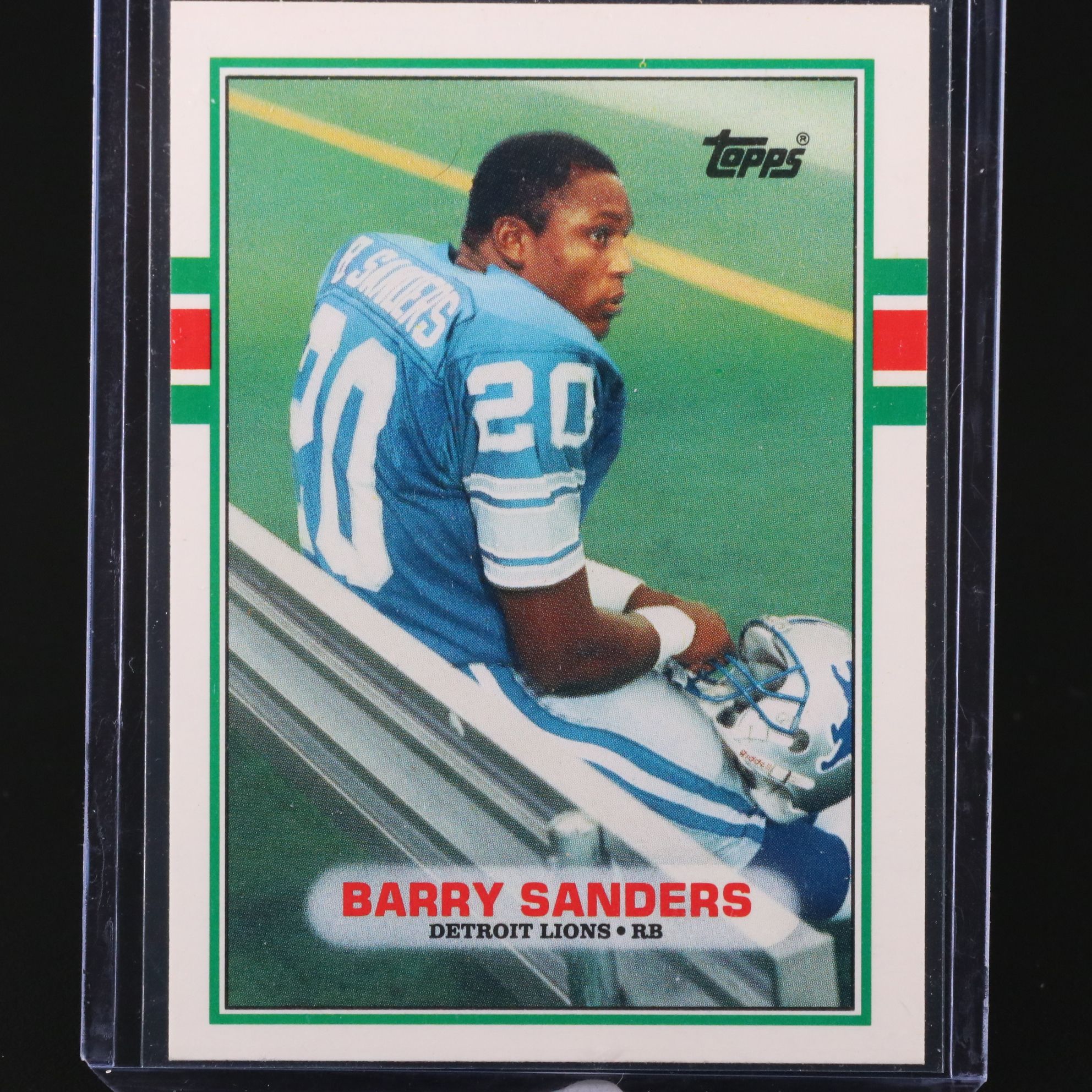 1989 Topps Traded Barry Sanders Detroit Lions Rookie Football Card