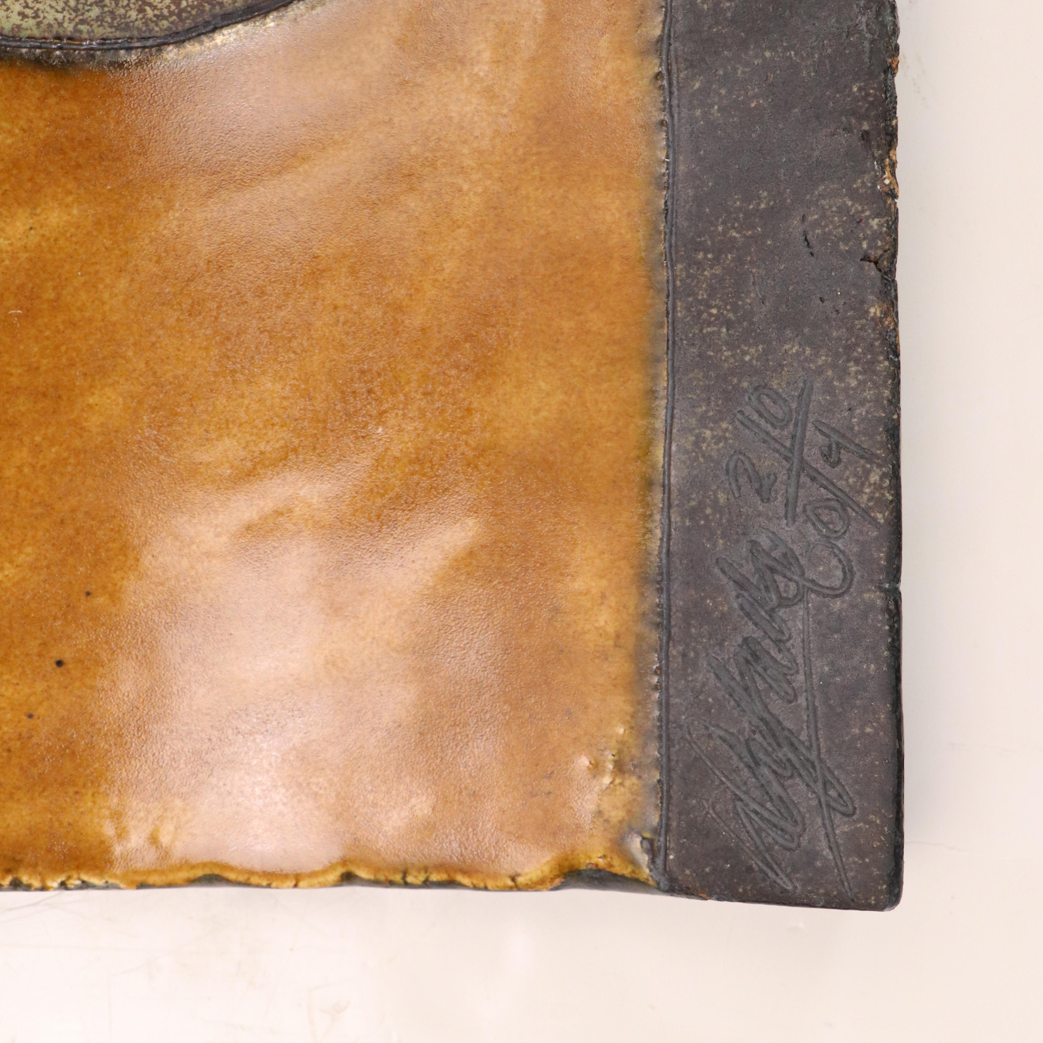 Dimensional Ceramic Tile Art with Glazed Nude Figure, 2004