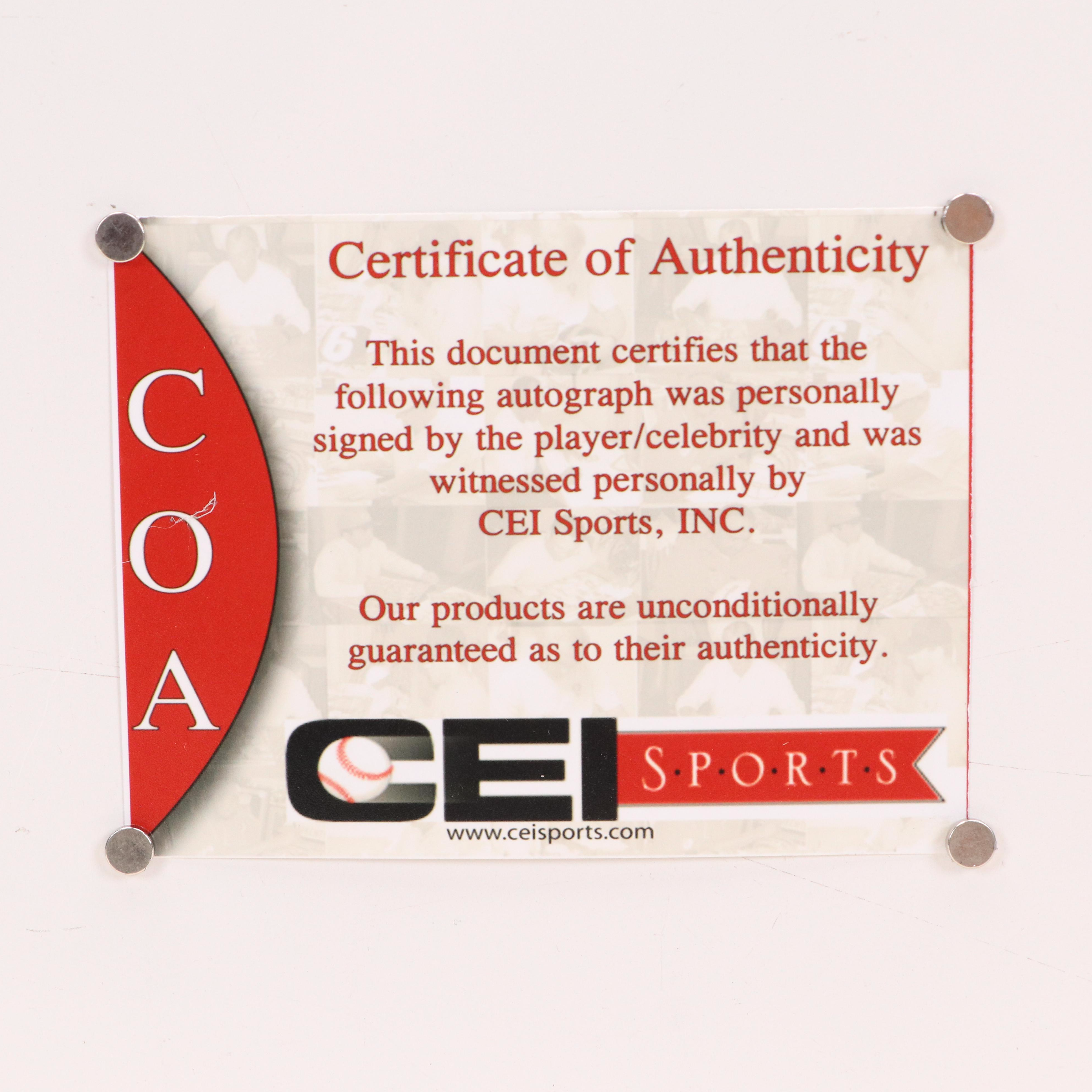 Johnny Bench Signed Cincinnati Reds Commemorative Poster in Matted Frame