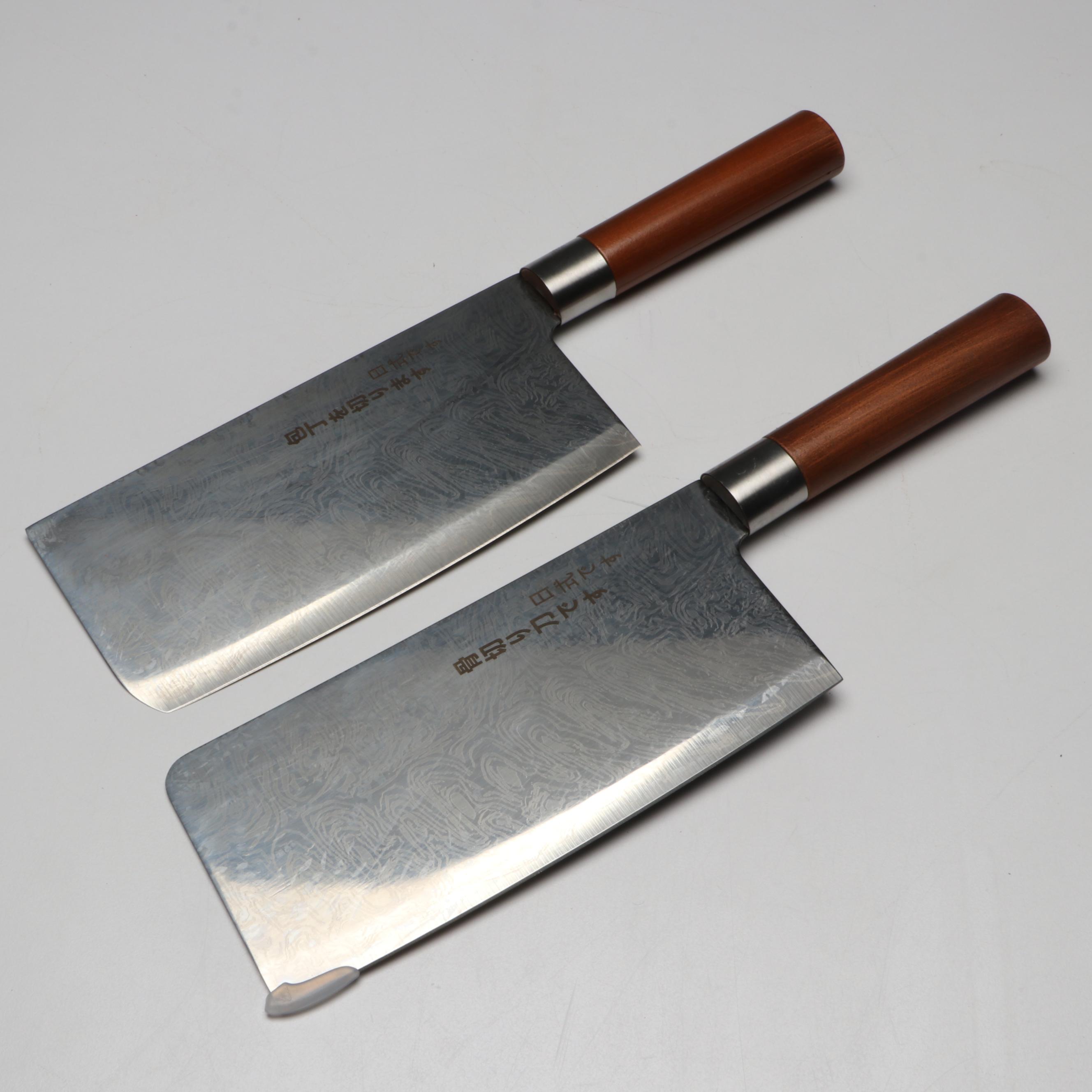 Japanese Style Etched Stainless Steel Chef's Knives