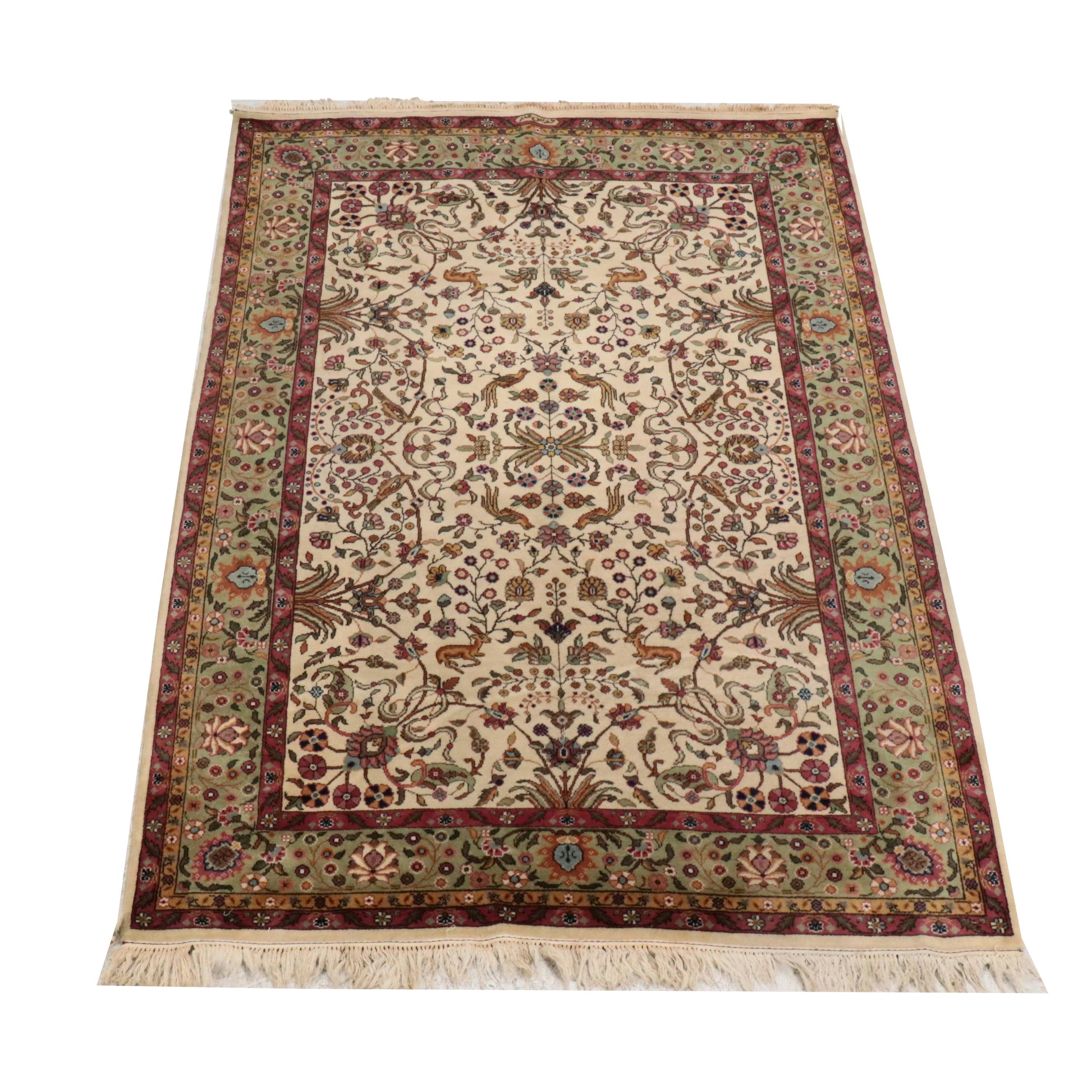 6'3 x 9'8 Hand-Knotted Persian Tabriz Area Rug