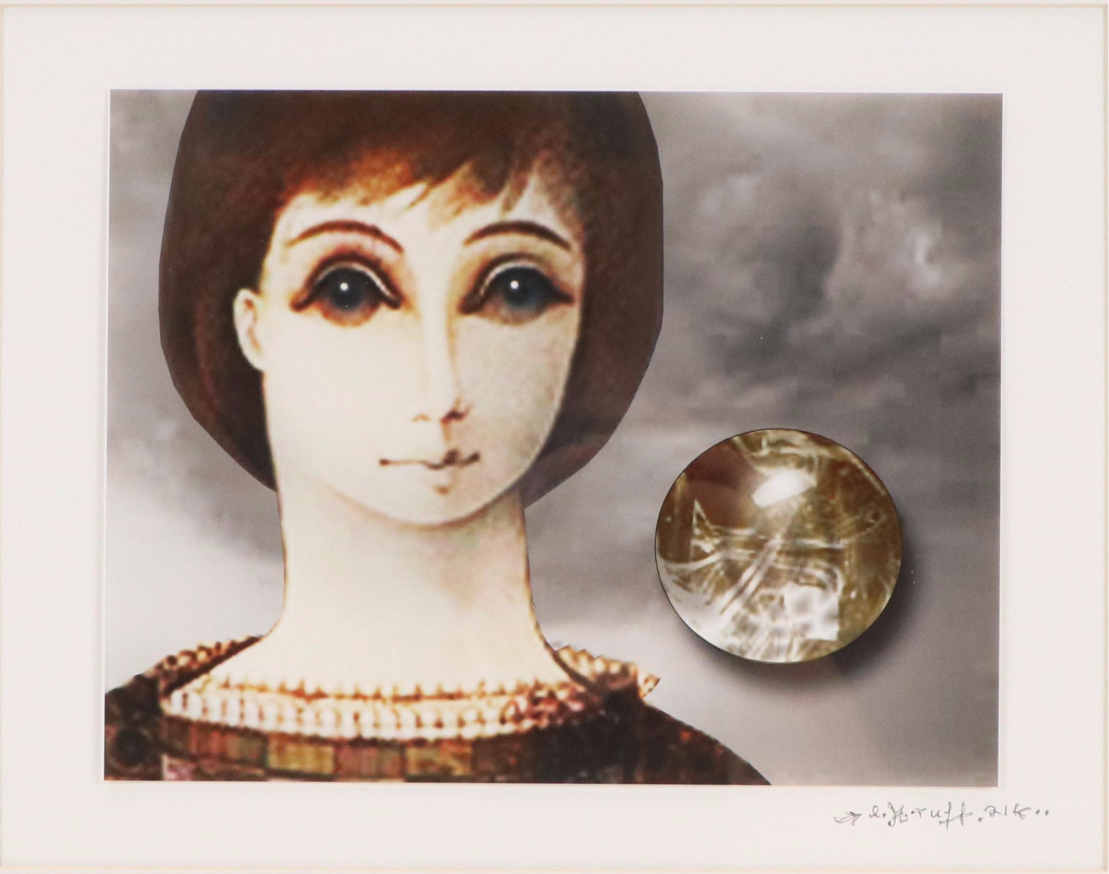 Elmer A. Ruff Surrealist Portrait Print After Margaret Keane, 2021