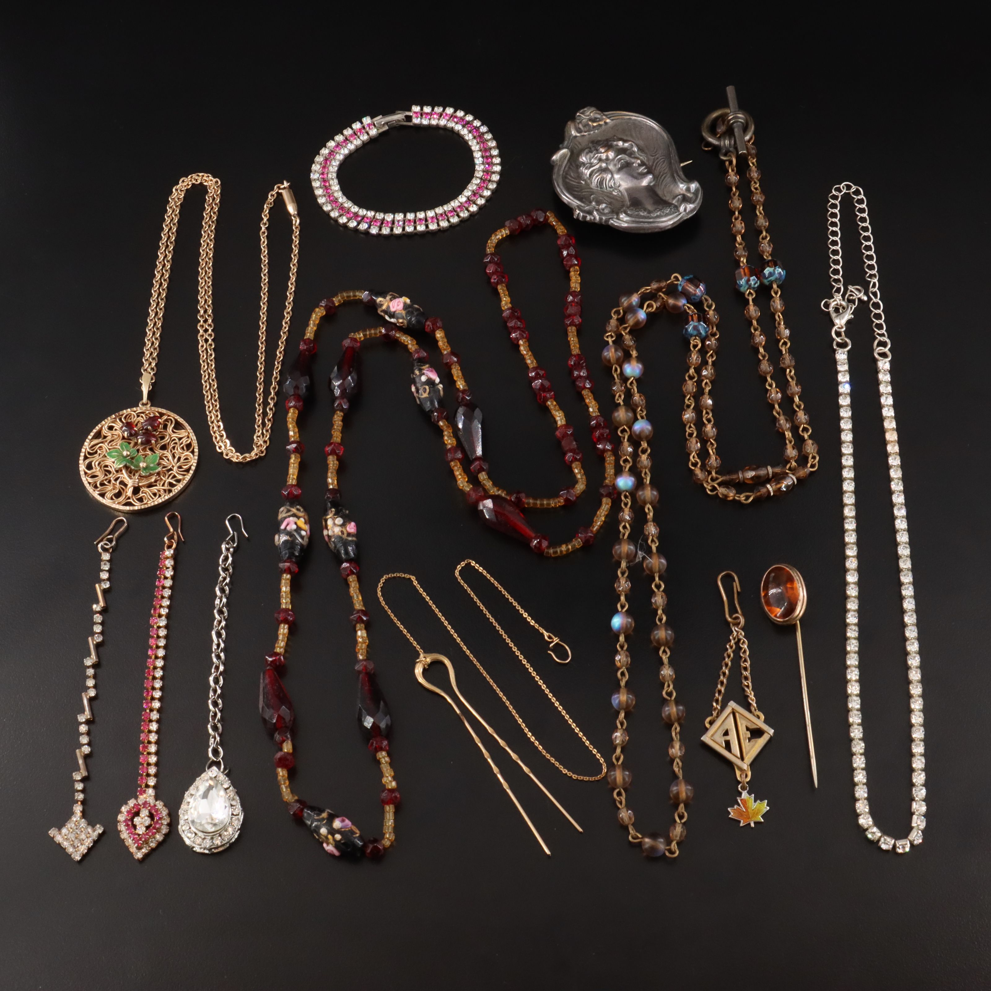 Art Nouveau, Garnet and Krementz Featured in Jewelry Collection