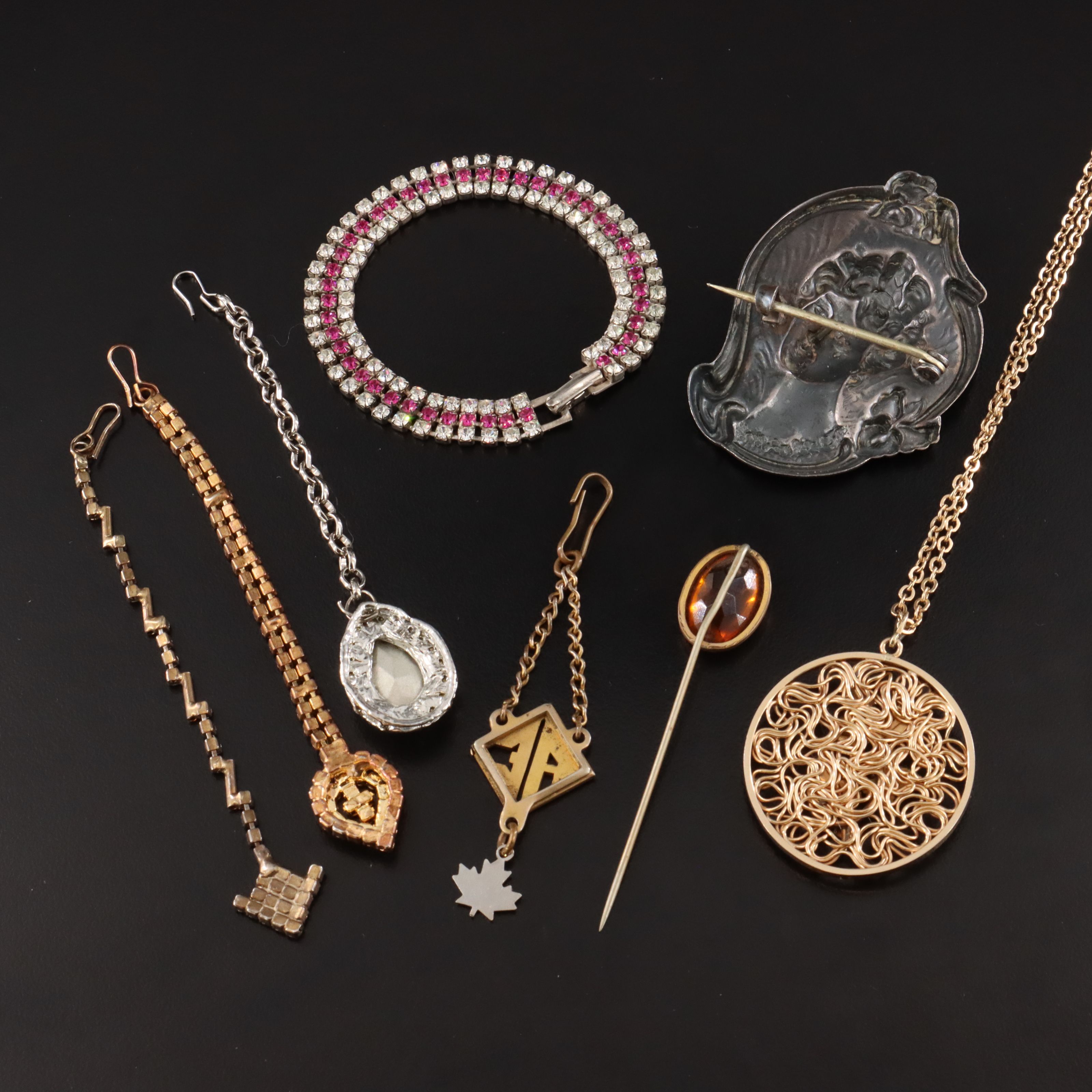 Art Nouveau, Garnet and Krementz Featured in Jewelry Collection