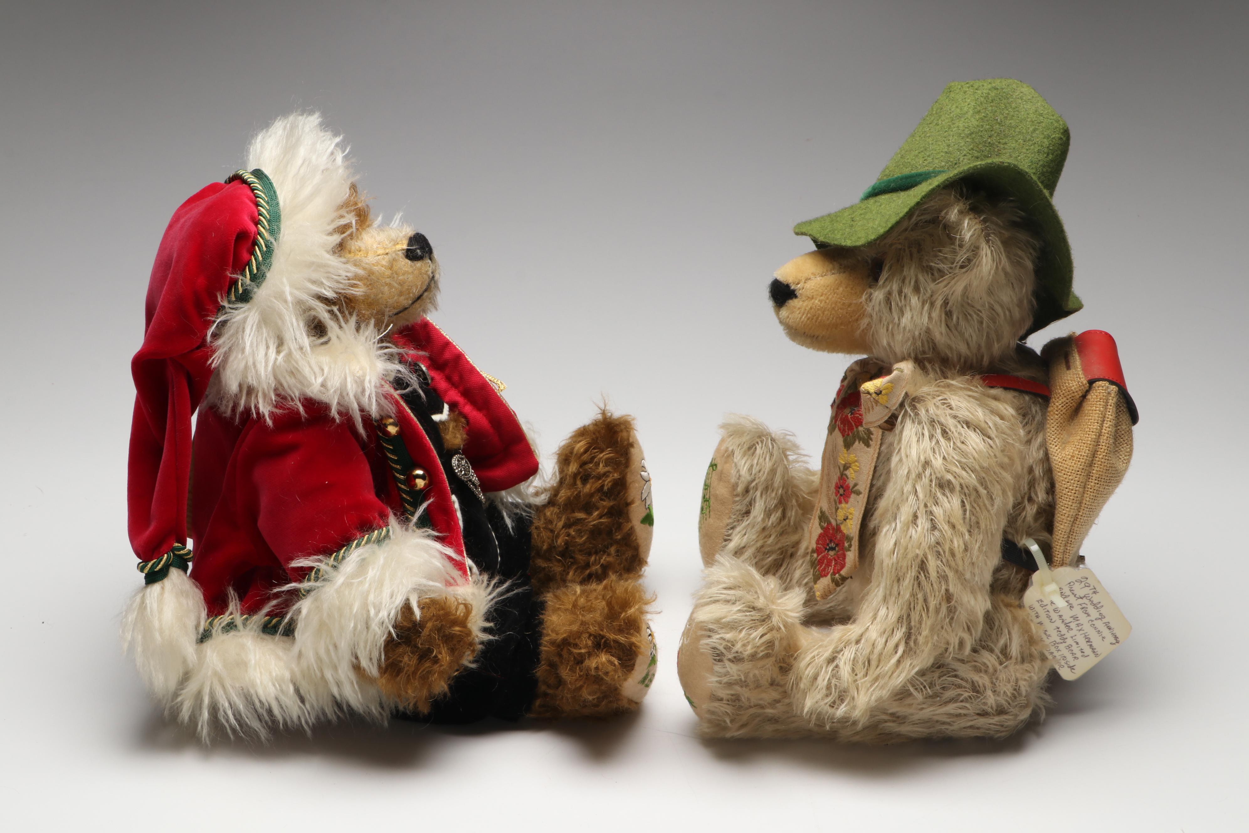 Hermann "The Happy Wanderer" and "Bavarian Santa" Limited Edition Bears