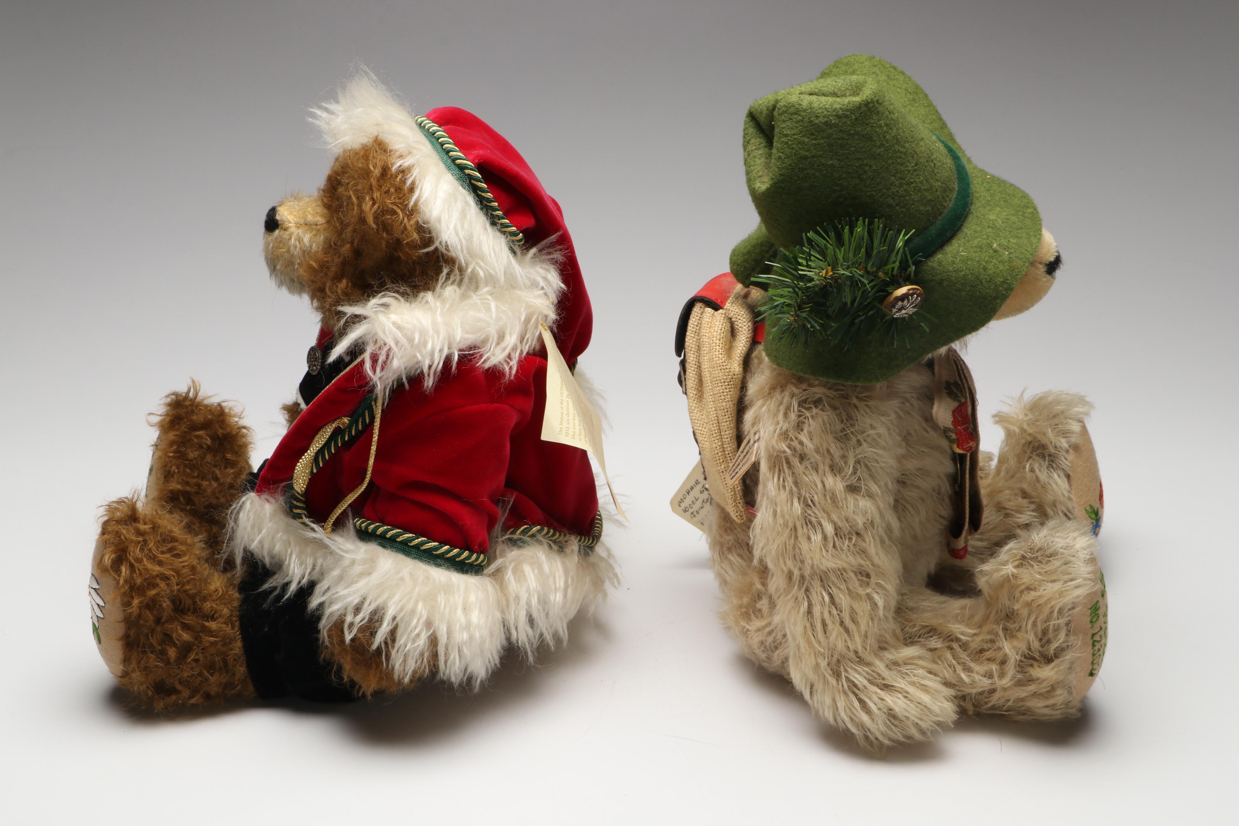 Hermann "The Happy Wanderer" and "Bavarian Santa" Limited Edition Bears