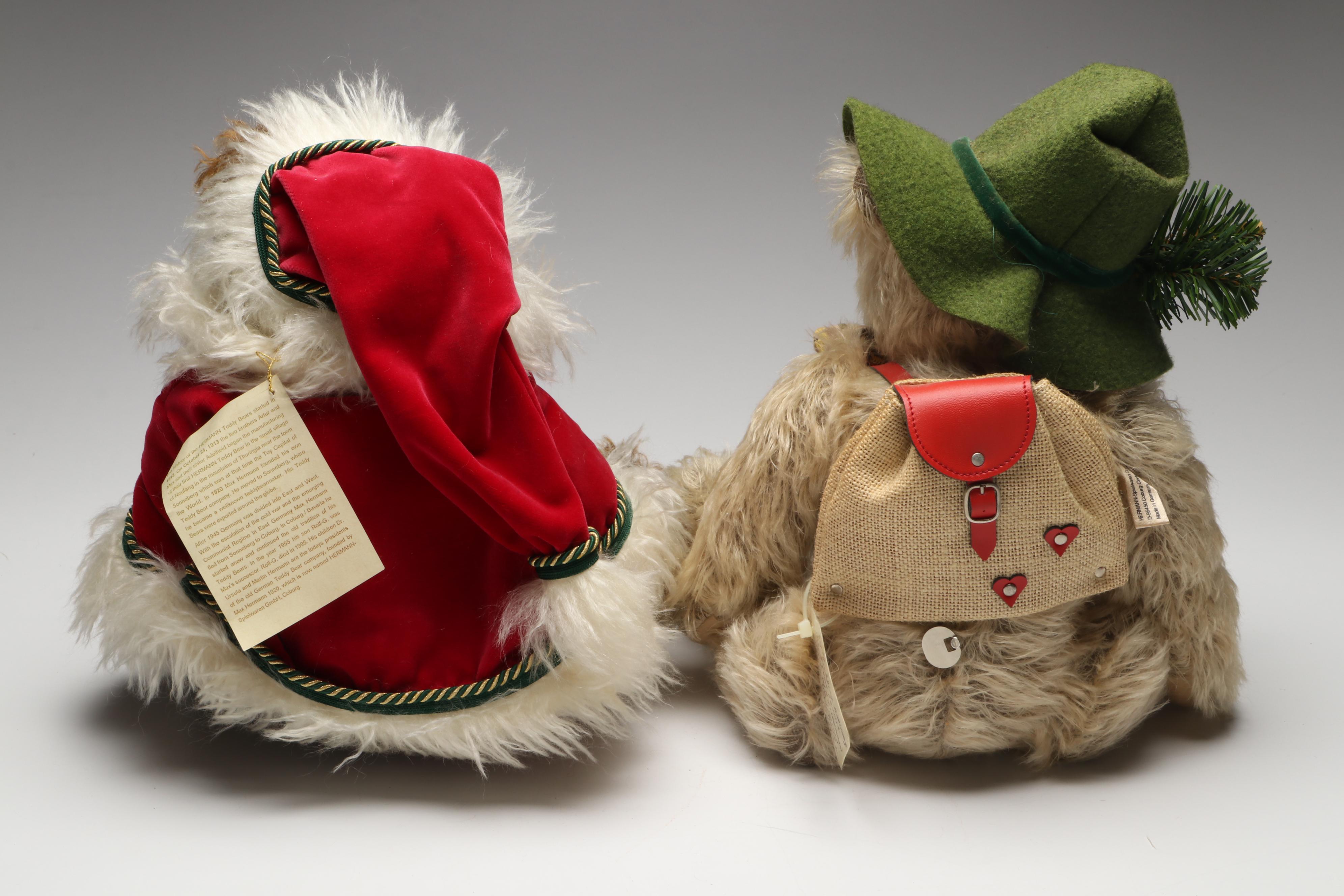 Hermann "The Happy Wanderer" and "Bavarian Santa" Limited Edition Bears