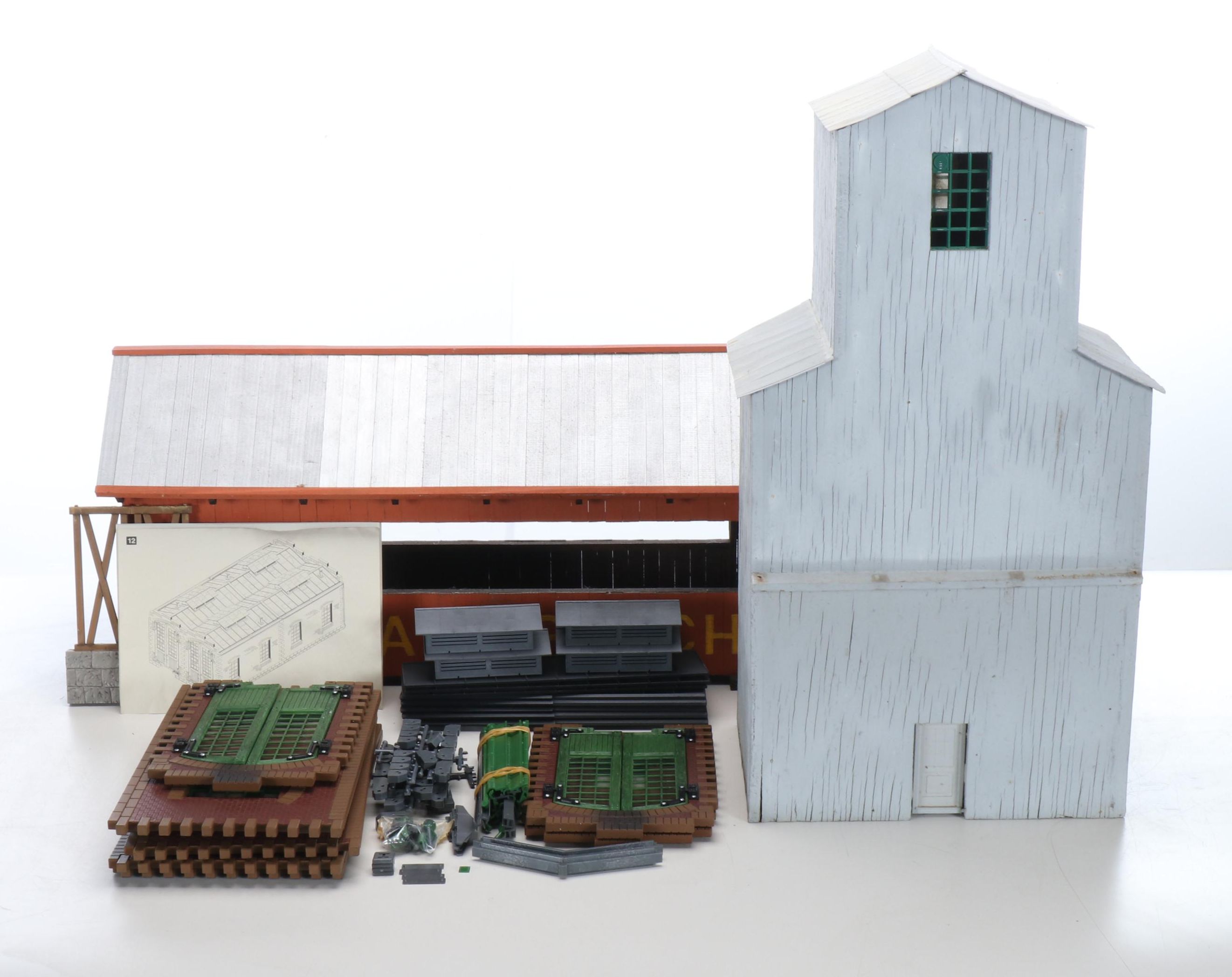 Handcrafted Mail Pouch Tobacco Railroad Bridge with Barn and More