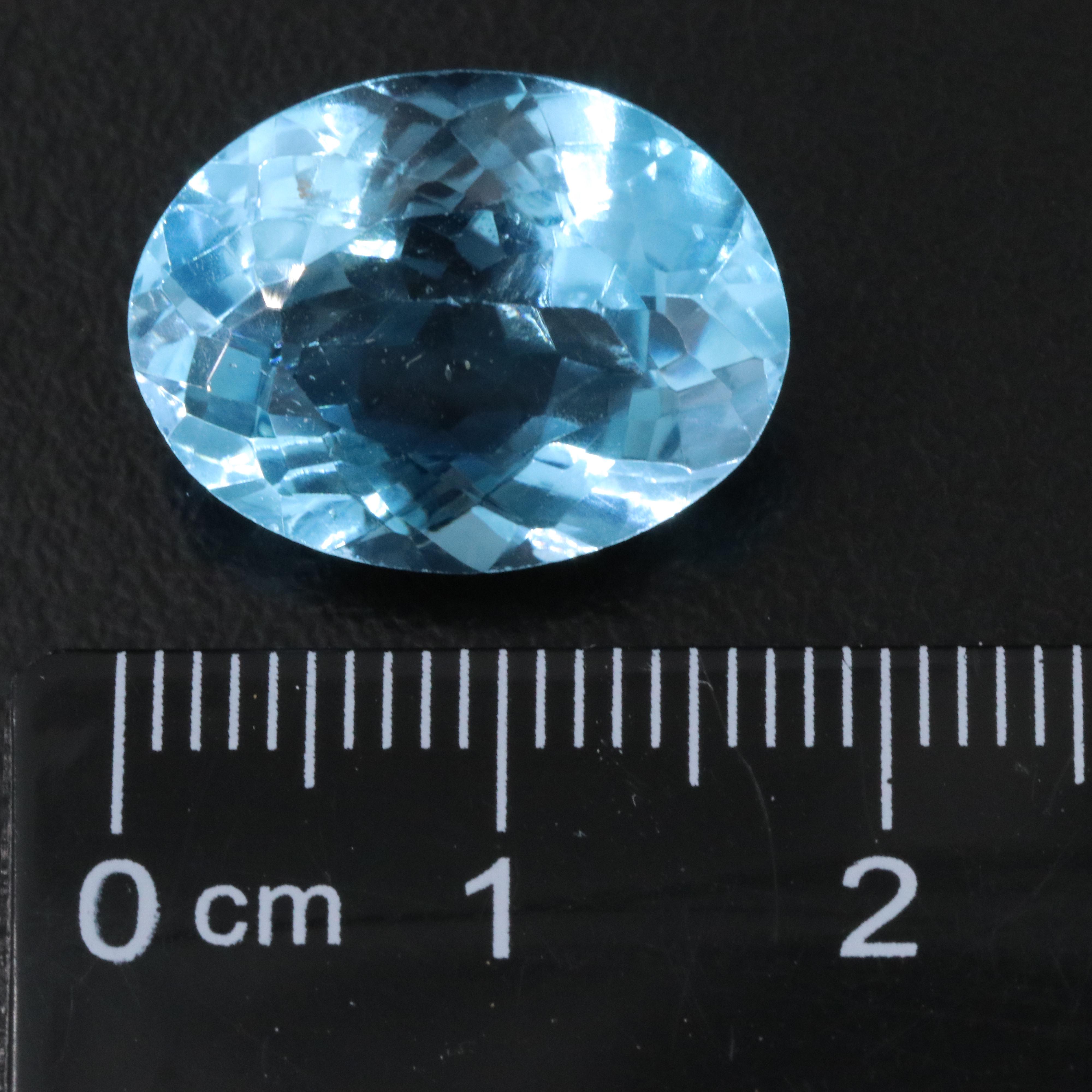 Loose 14.31 CT Swiss Blue Topaz
