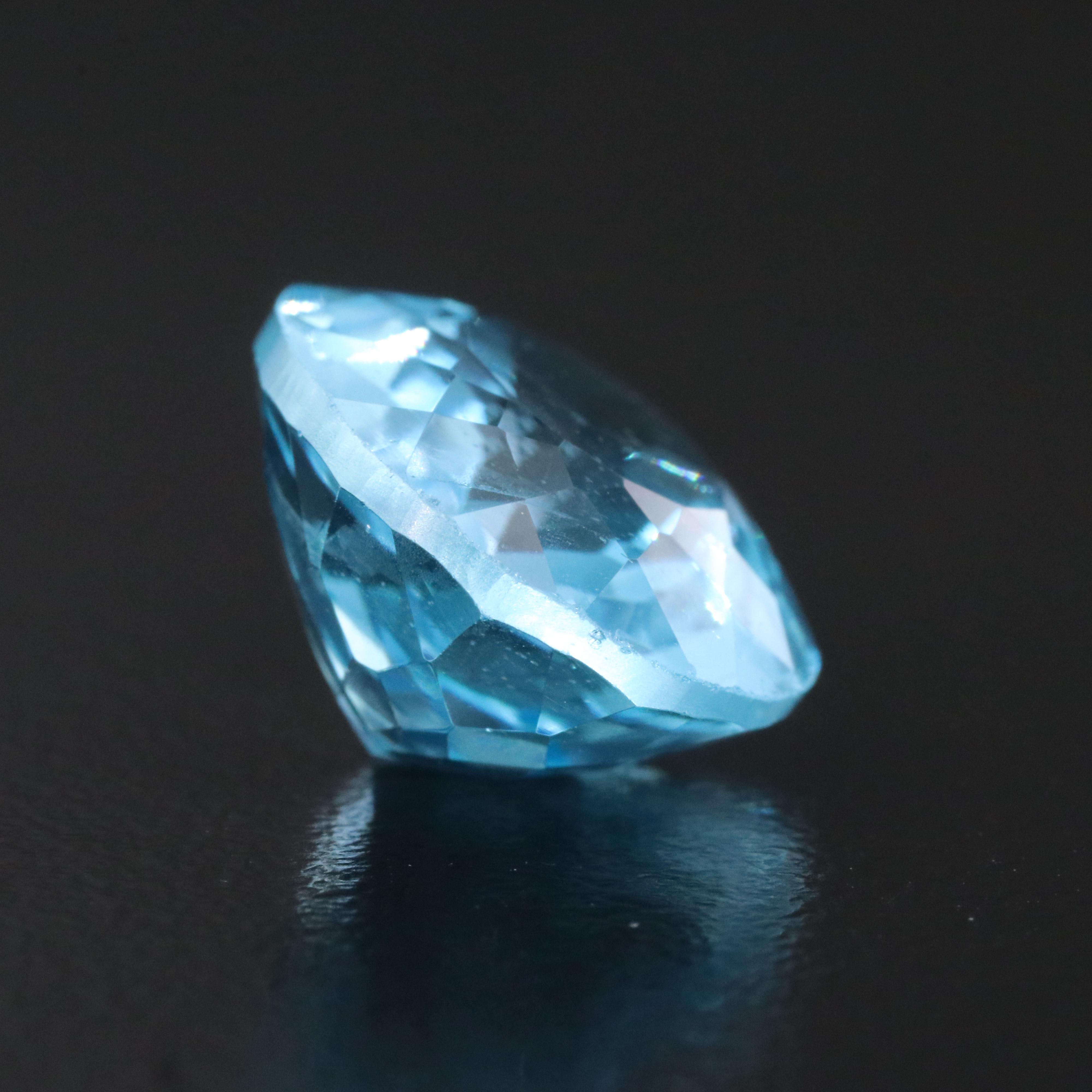 Loose 14.31 CT Swiss Blue Topaz