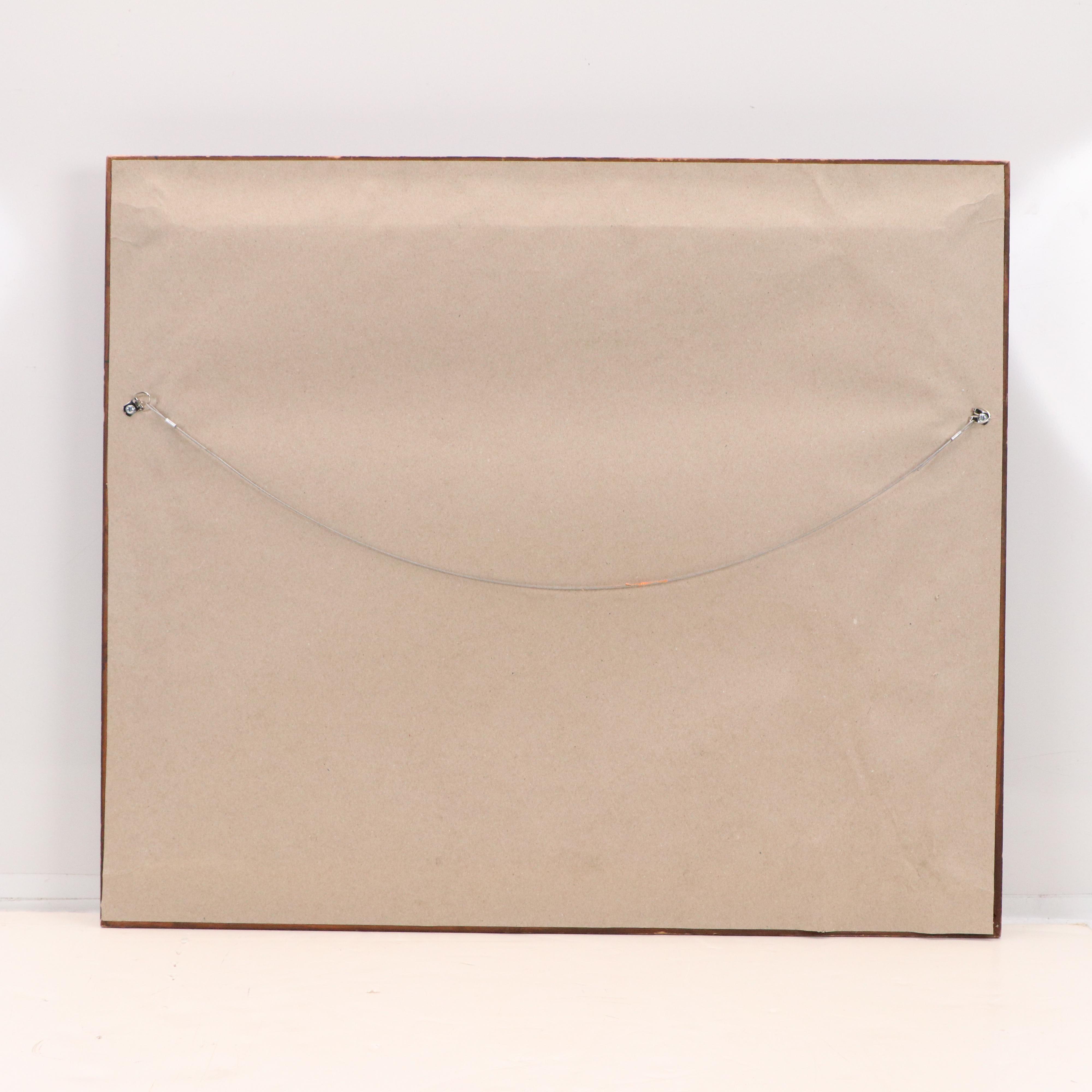 H. Hargrove Victorian Village Scene Screenprint, Mid-20th Century