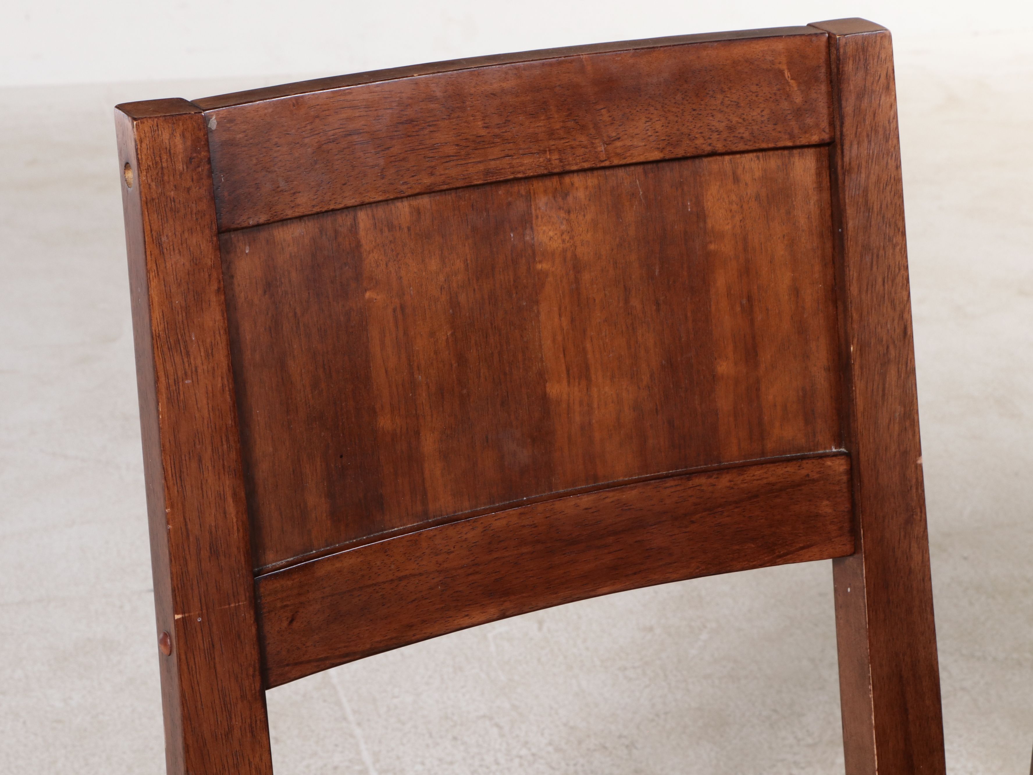 Contemporary Wood Extension Dining Table and Six Chairs with Faux Suede Seats