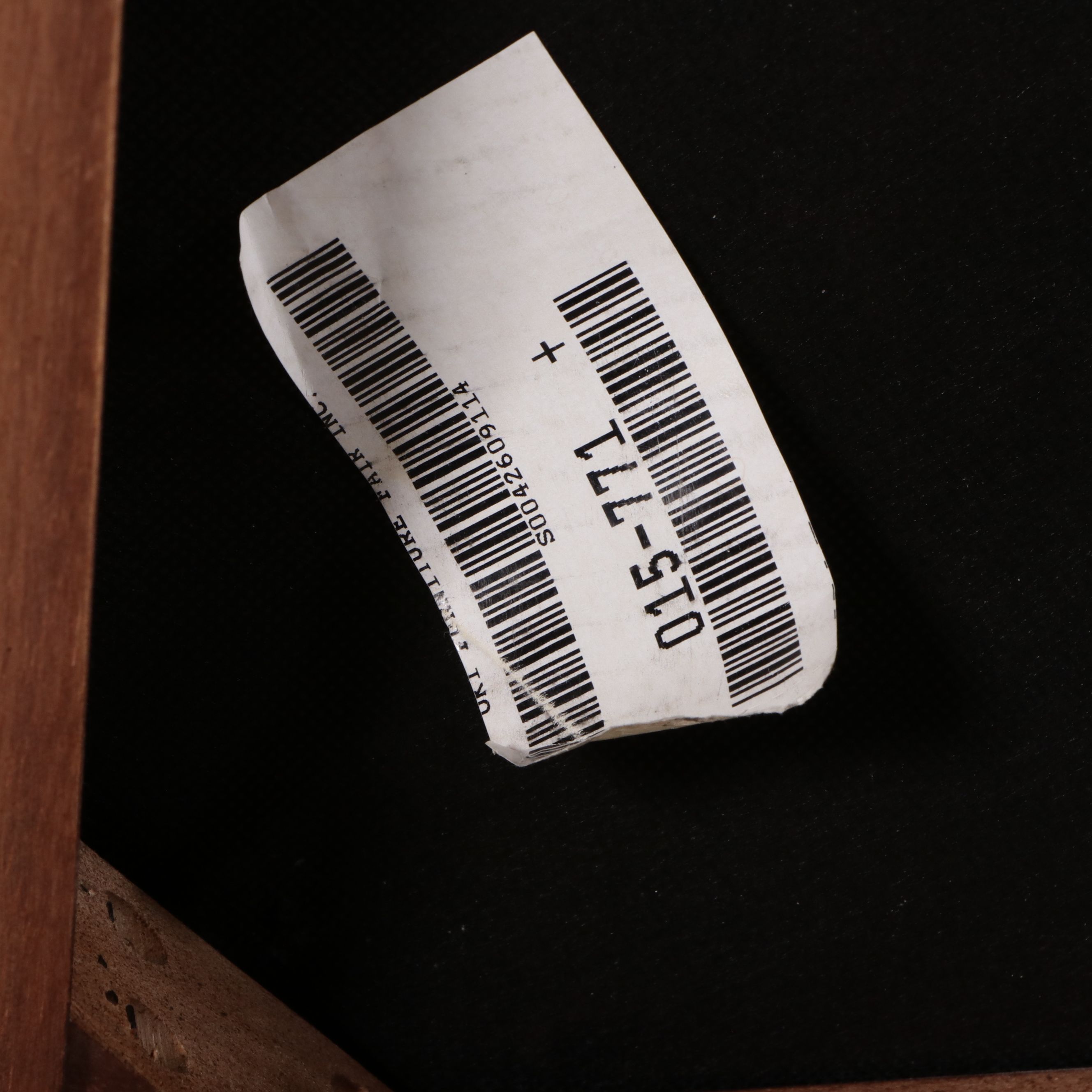 Contemporary Wood Extension Dining Table and Six Chairs with Faux Suede Seats