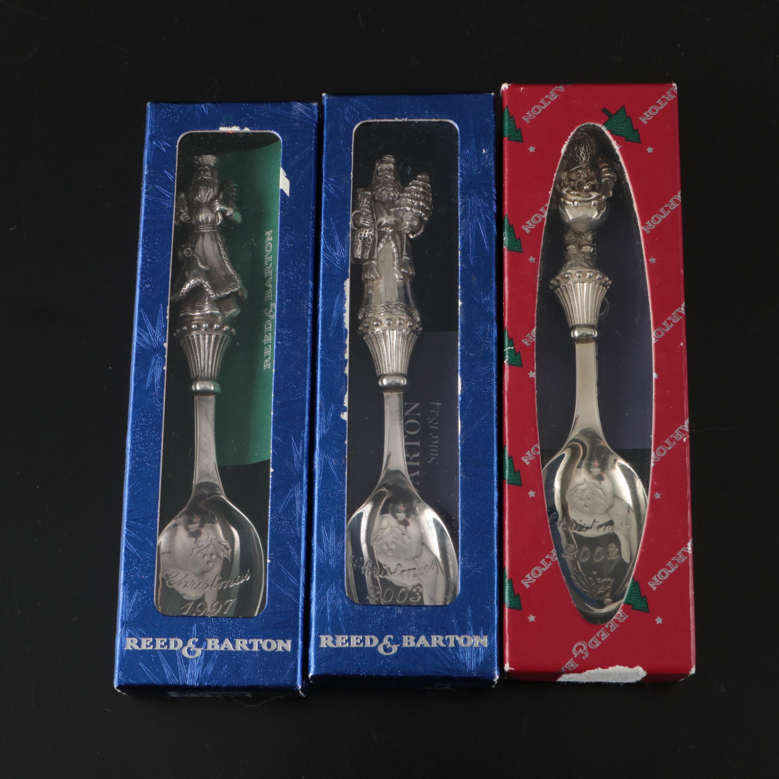 Reed & Barton "Santa's of the World" with More Christmas Silver Plate Spoons