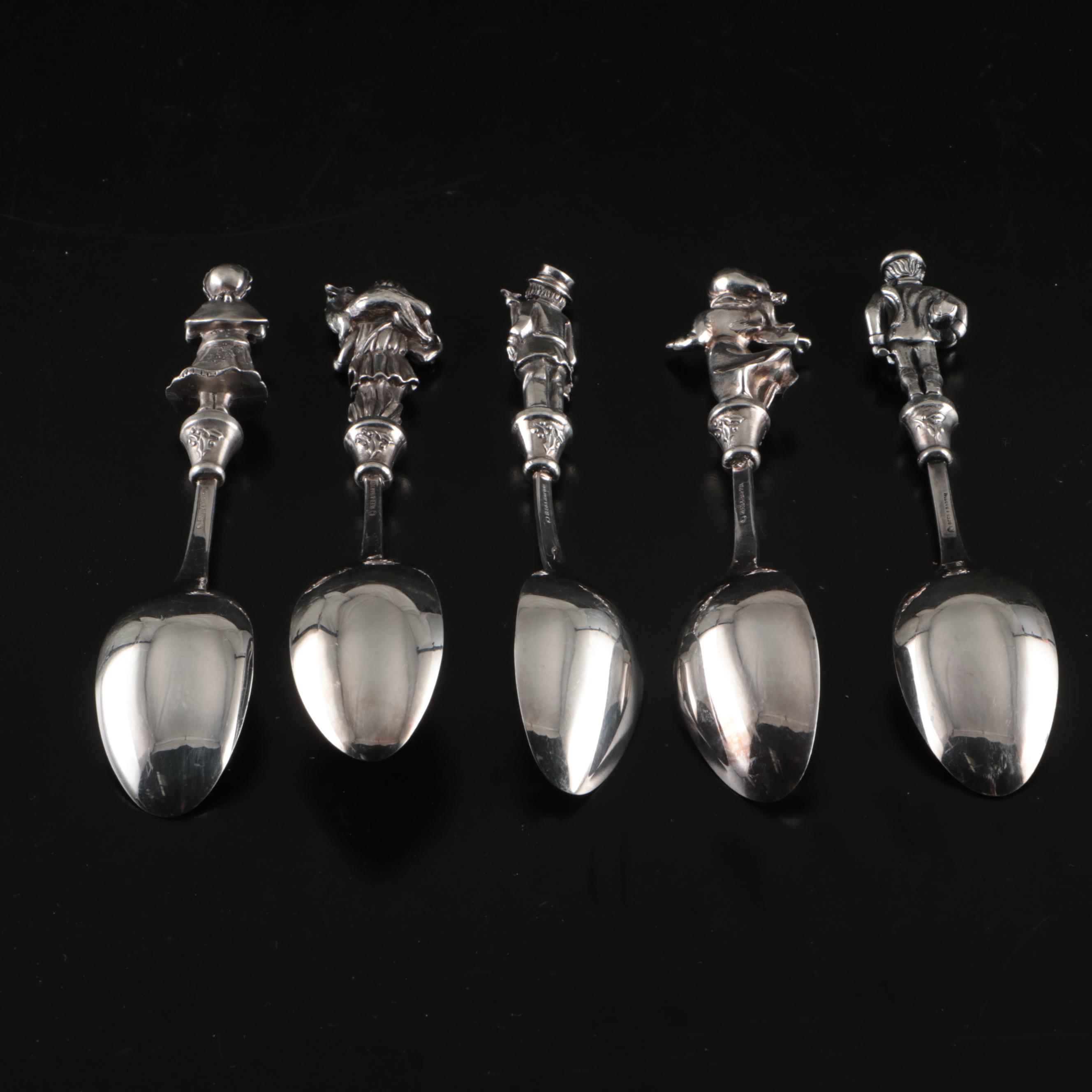 Reed & Barton "Santa's of the World" with More Christmas Silver Plate Spoons