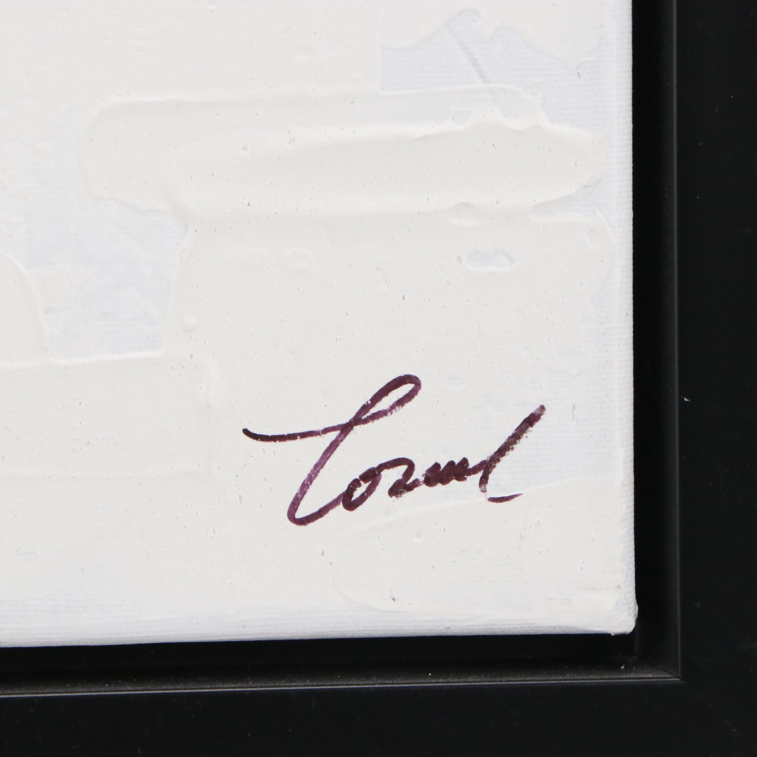 Abstract Mixed Media Composition "Free Flow" After Pierrick Paradis, 21st C.