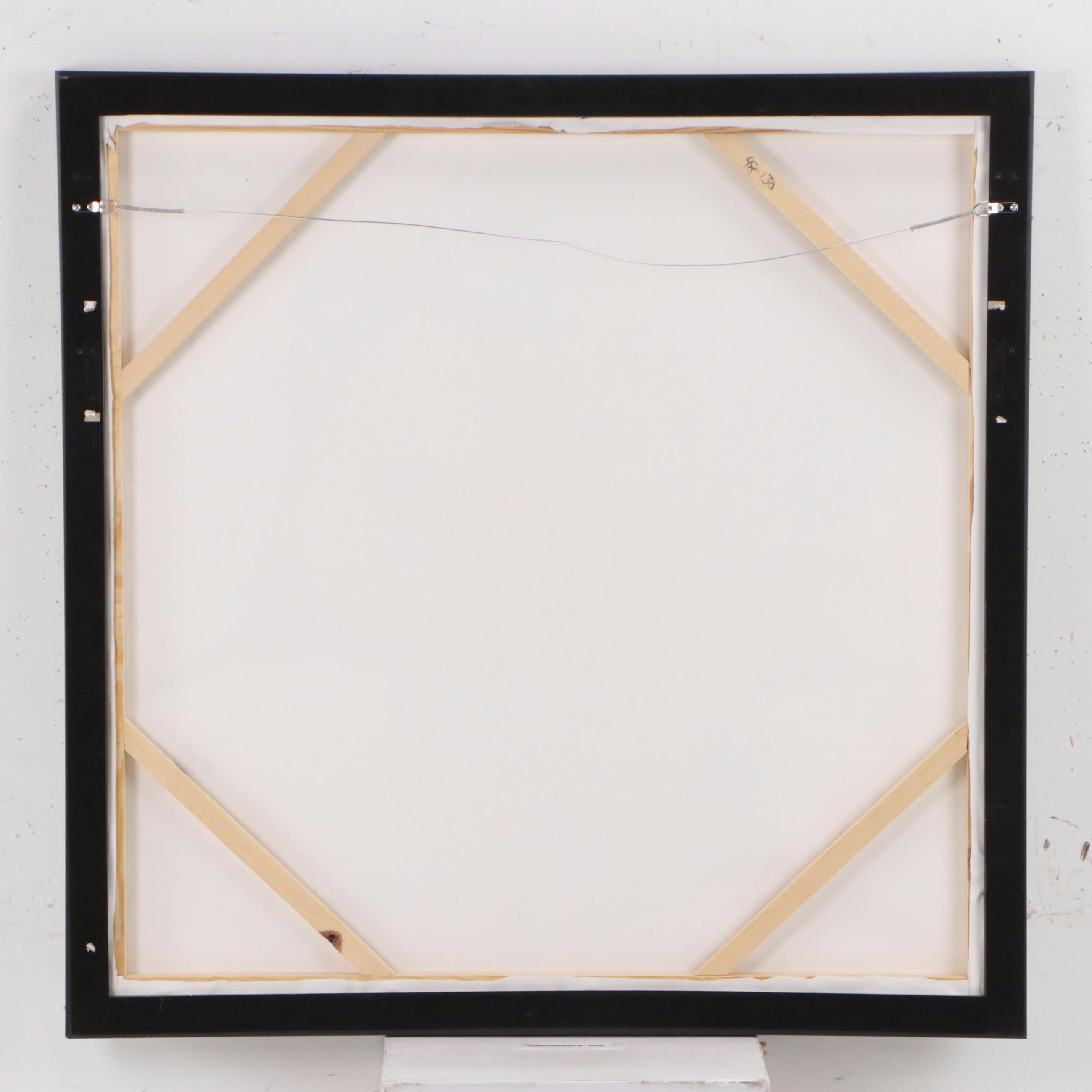 Abstract Mixed Media Composition "Free Flow" After Pierrick Paradis, 21st C.