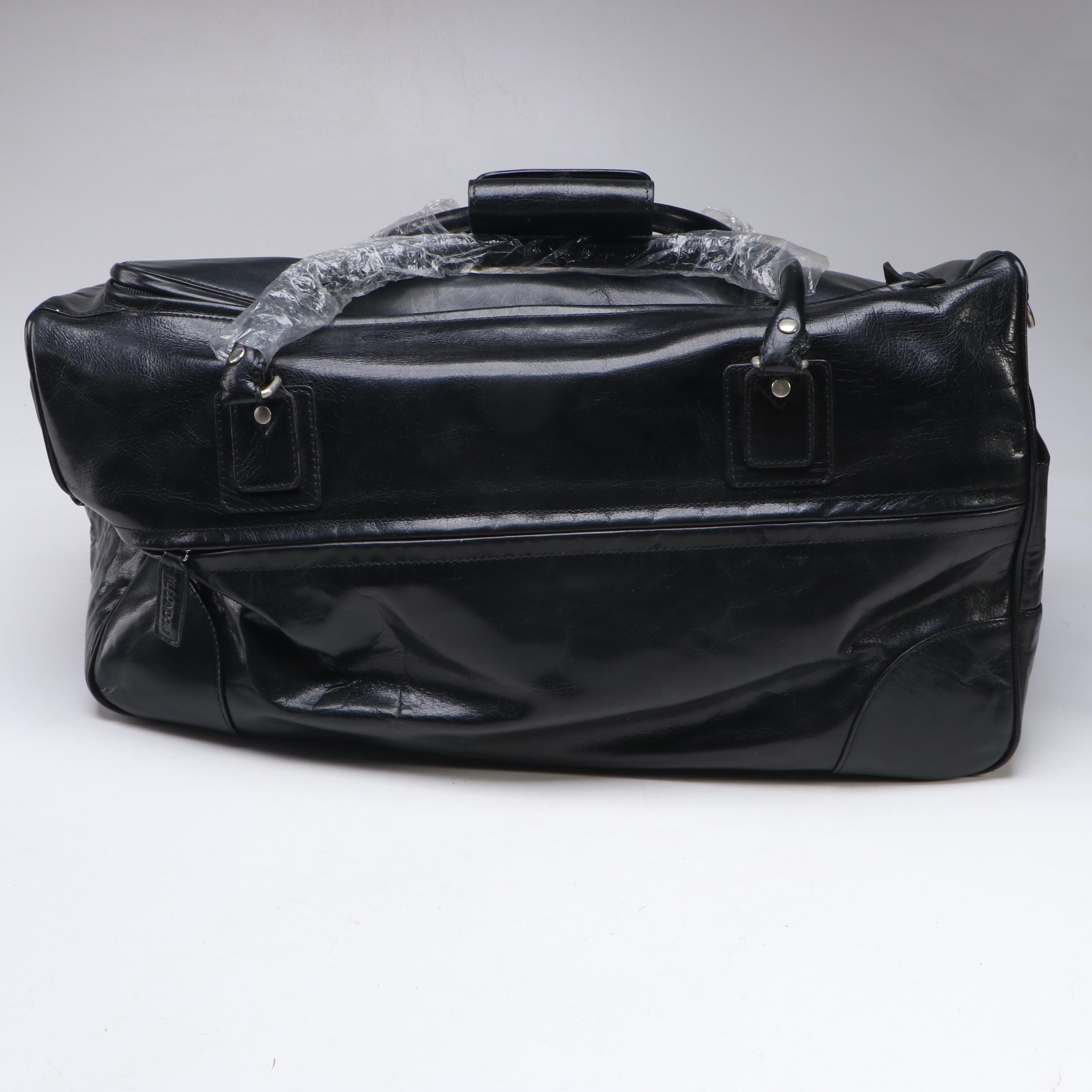 Valentina and M. London Black Leather Travel Bags